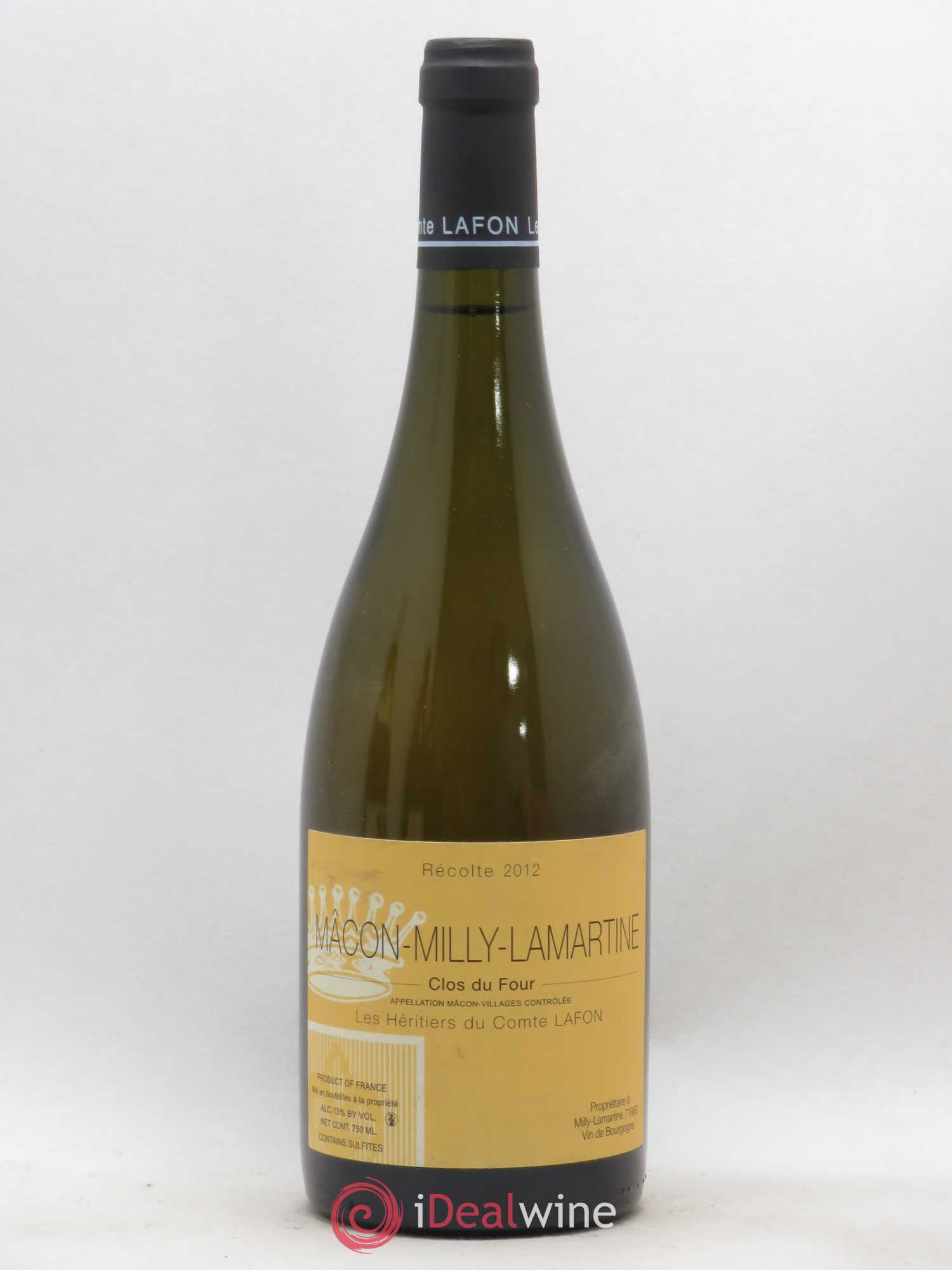 Mâcon Milly-Lamartine Clos du Four Héritiers du Comte Lafon (Domaine des) (sans prix de réserve) 2012 - Lot de 1 bouteille - 0