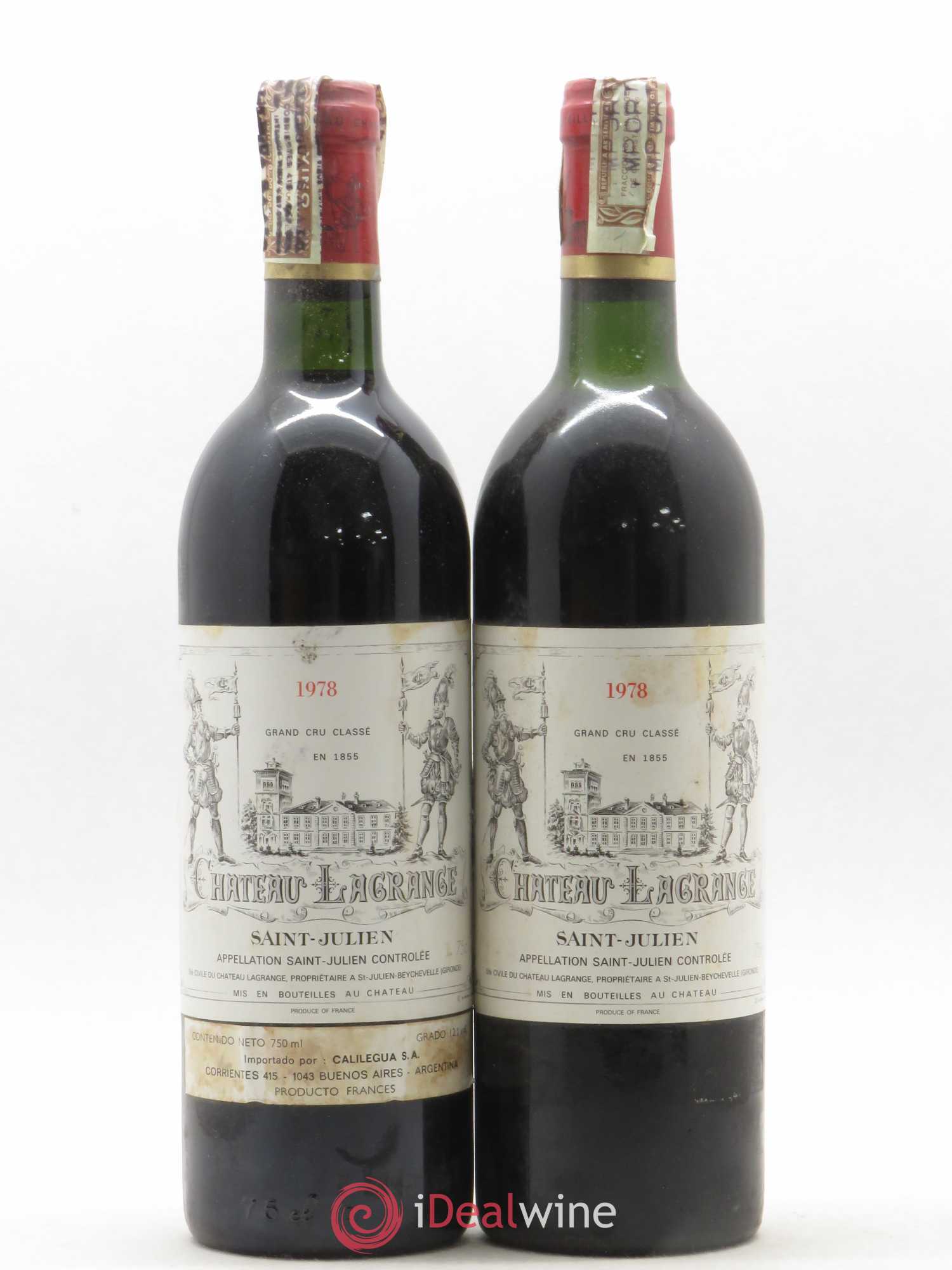 Château Lagrange 3ème Grand Cru Classé (sans prix de réserve) 1978 - Lot de 2 bouteilles - 0