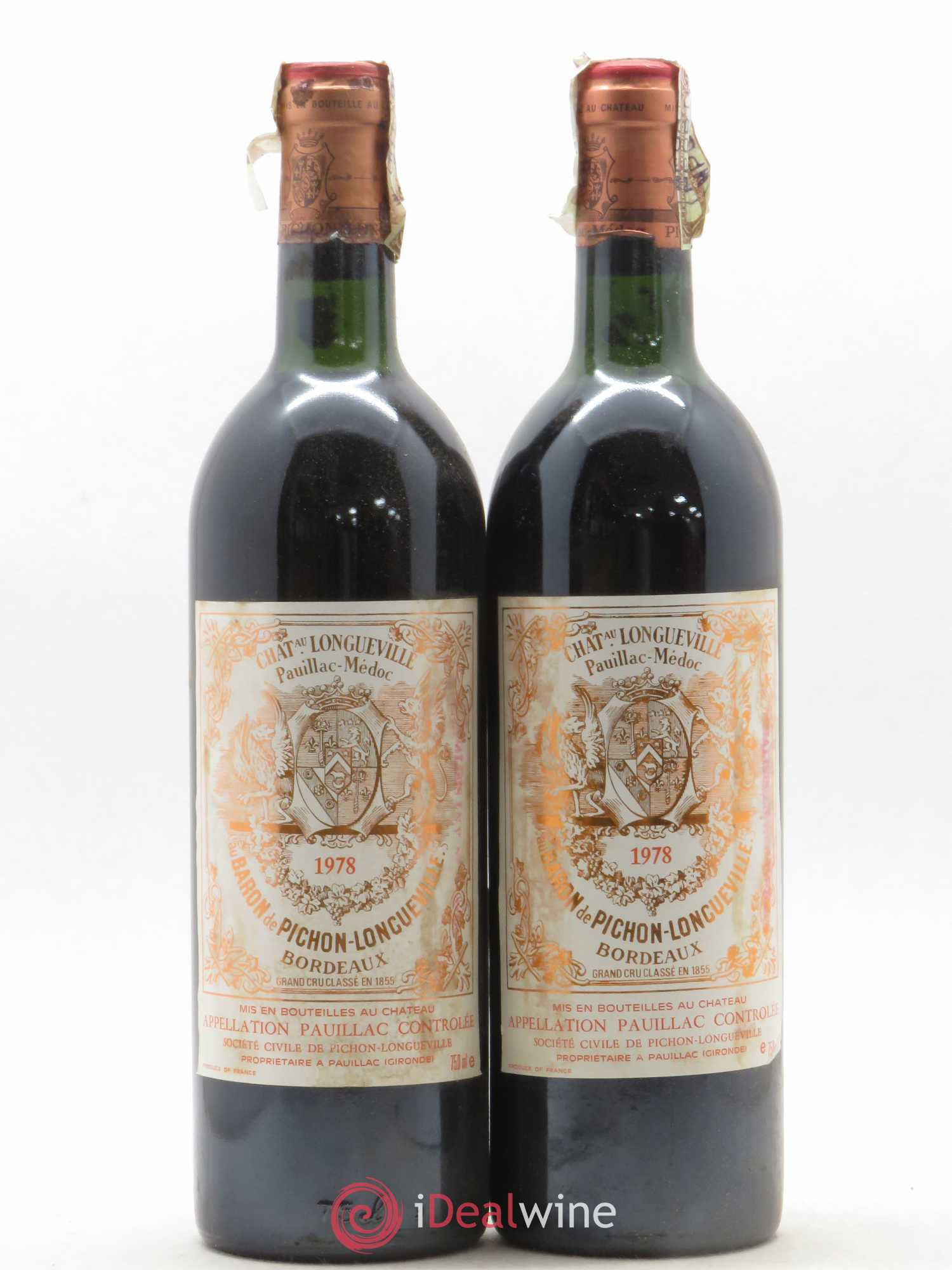 Pichon Longueville Baron 2ème Grand Cru Classé (sans prix de réserve) 1978 - Lot de 2 bouteilles - 0