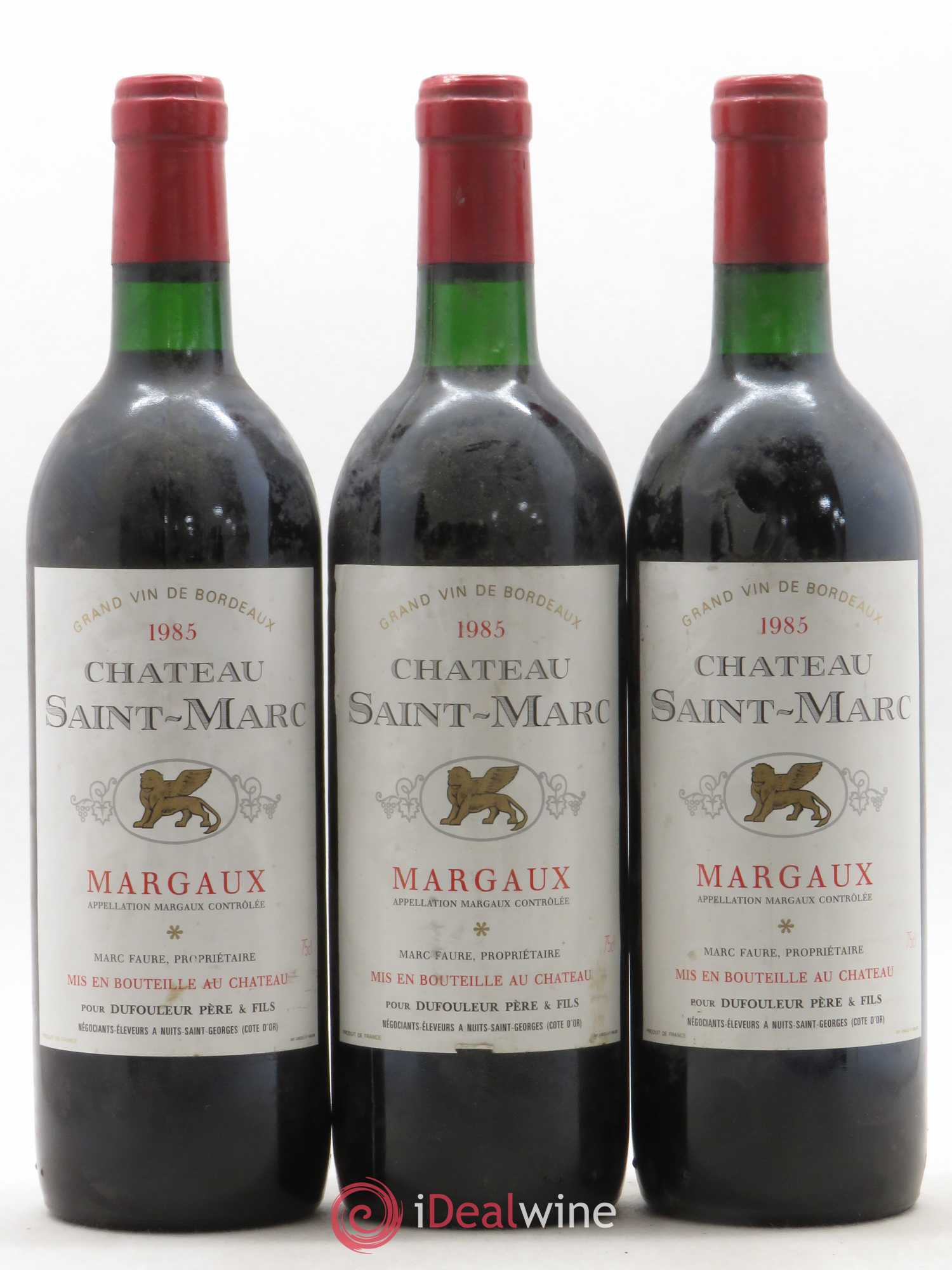 Bordeaux Margaux Château Saint Marc (sans prix de réserve) 1985 - Posten von 3 Flaschen - 0