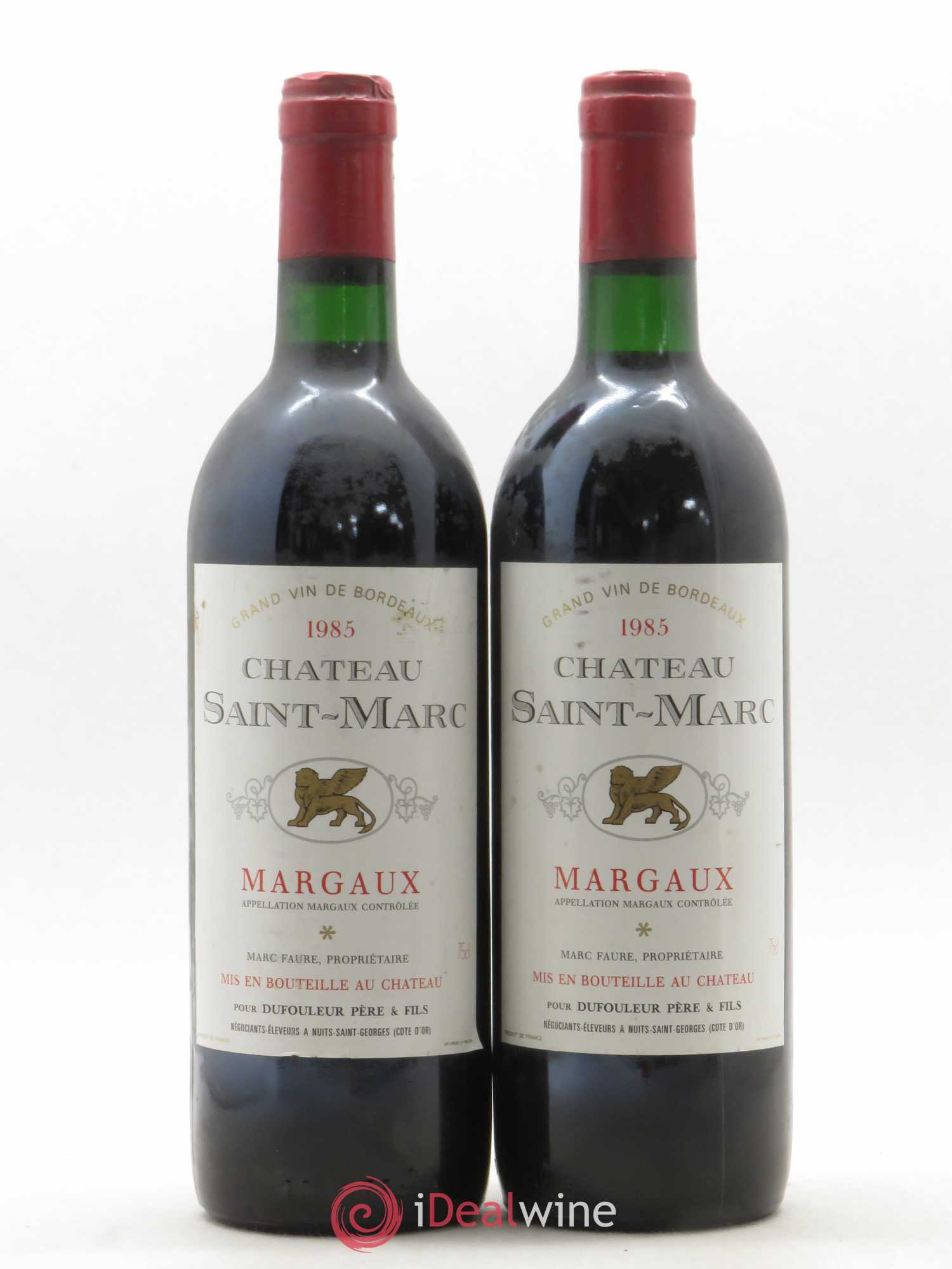 Bordeaux Margaux Château Saint Marc (sans prix de réserve) 1985 - Posten von 2 Flaschen - 0