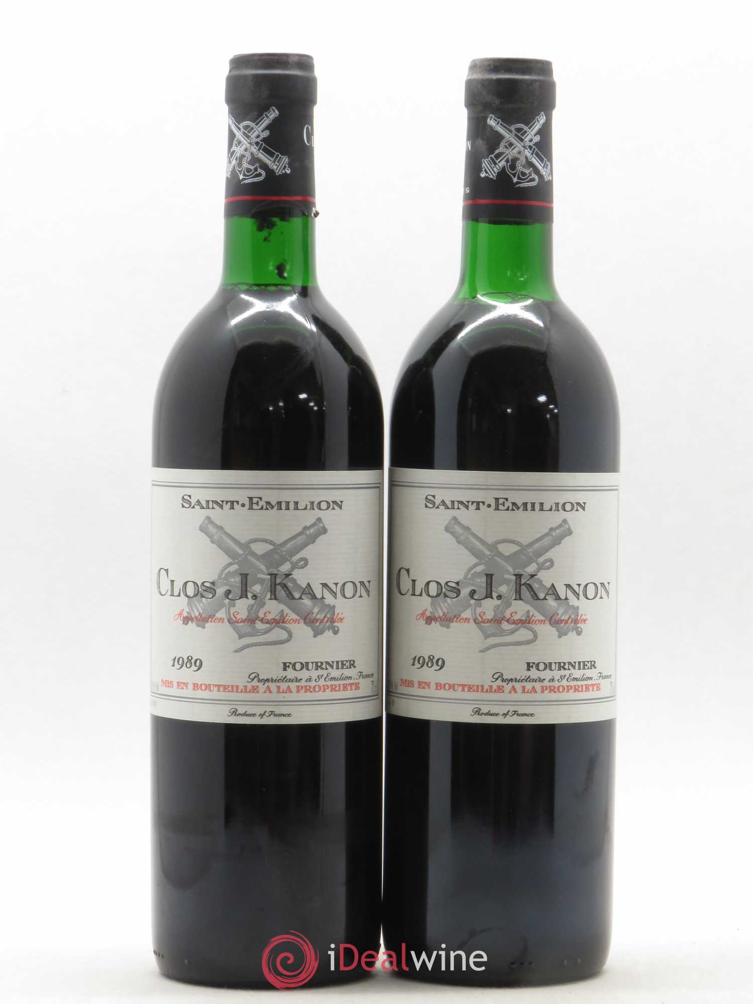 Saint-Émilion Clos J. Kanon (sans prix de réserve) 1989 - Posten von 2 Flaschen - 0