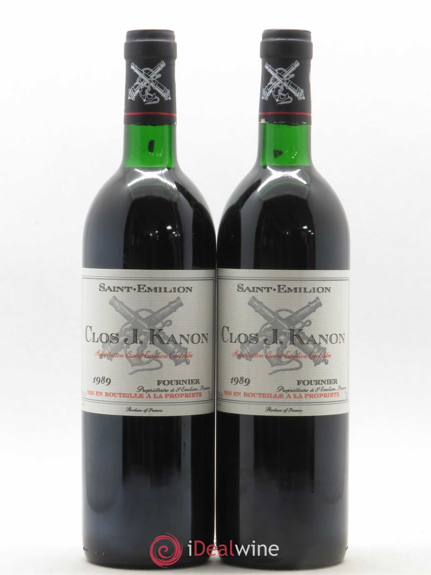 Saint-Émilion Clos J. Kanon (sans prix de réserve) 1989 - Posten von 2 Flaschen - 0