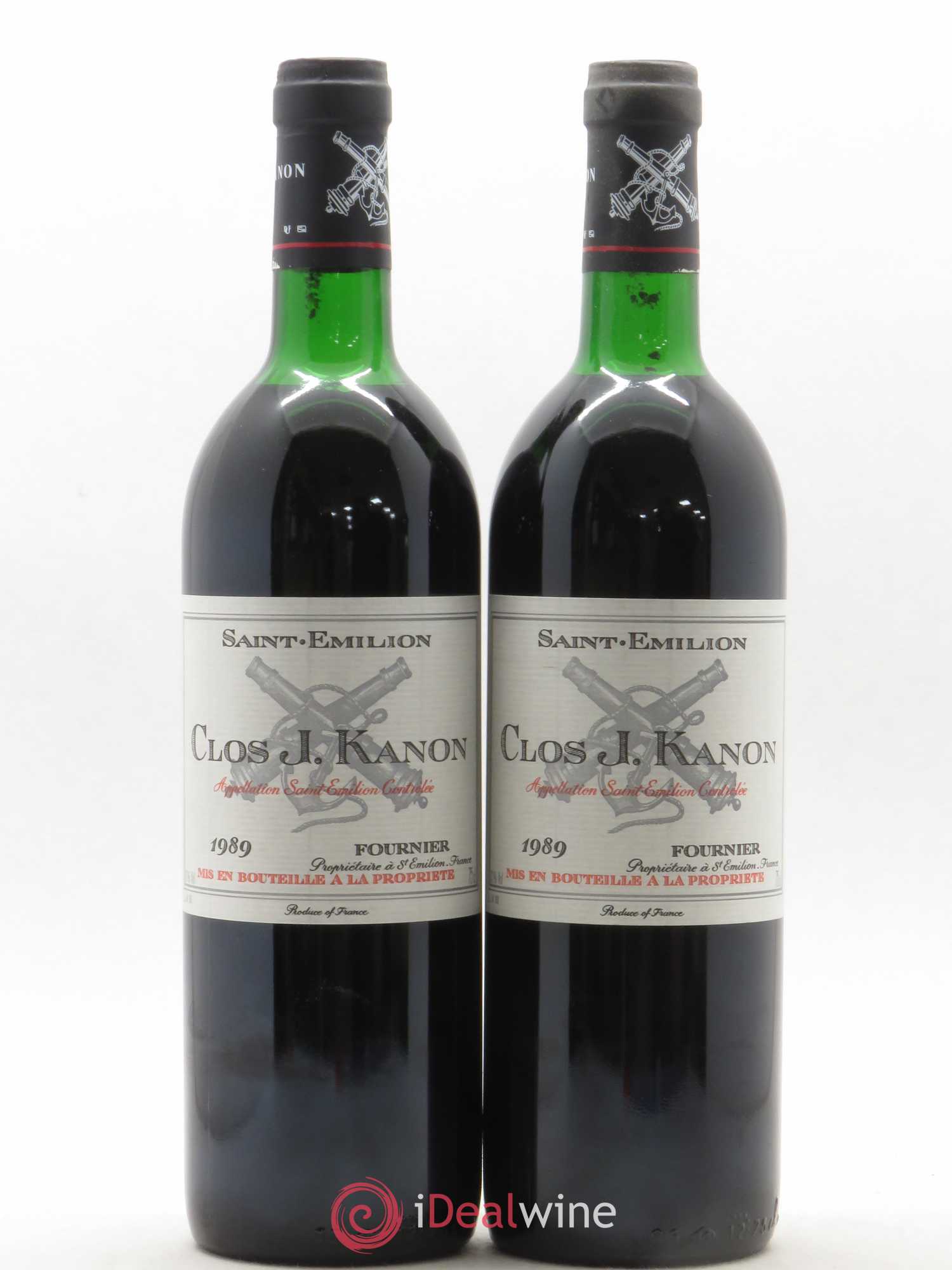 Saint-Émilion Clos J. Kanon (sans prix de réserve) 1989 - Posten von 2 Flaschen - 0