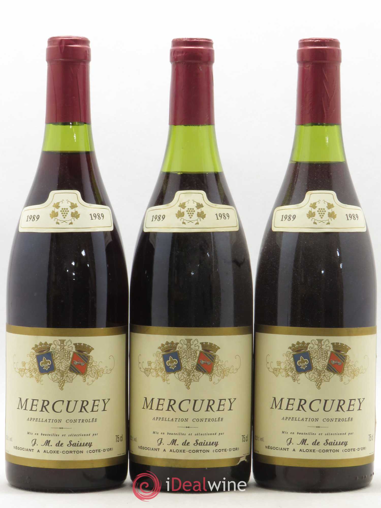 Mercurey De Saissey (sans prix de réserve) (sans prix de réserve) 1989 - Posten von 3 Flaschen - 0
