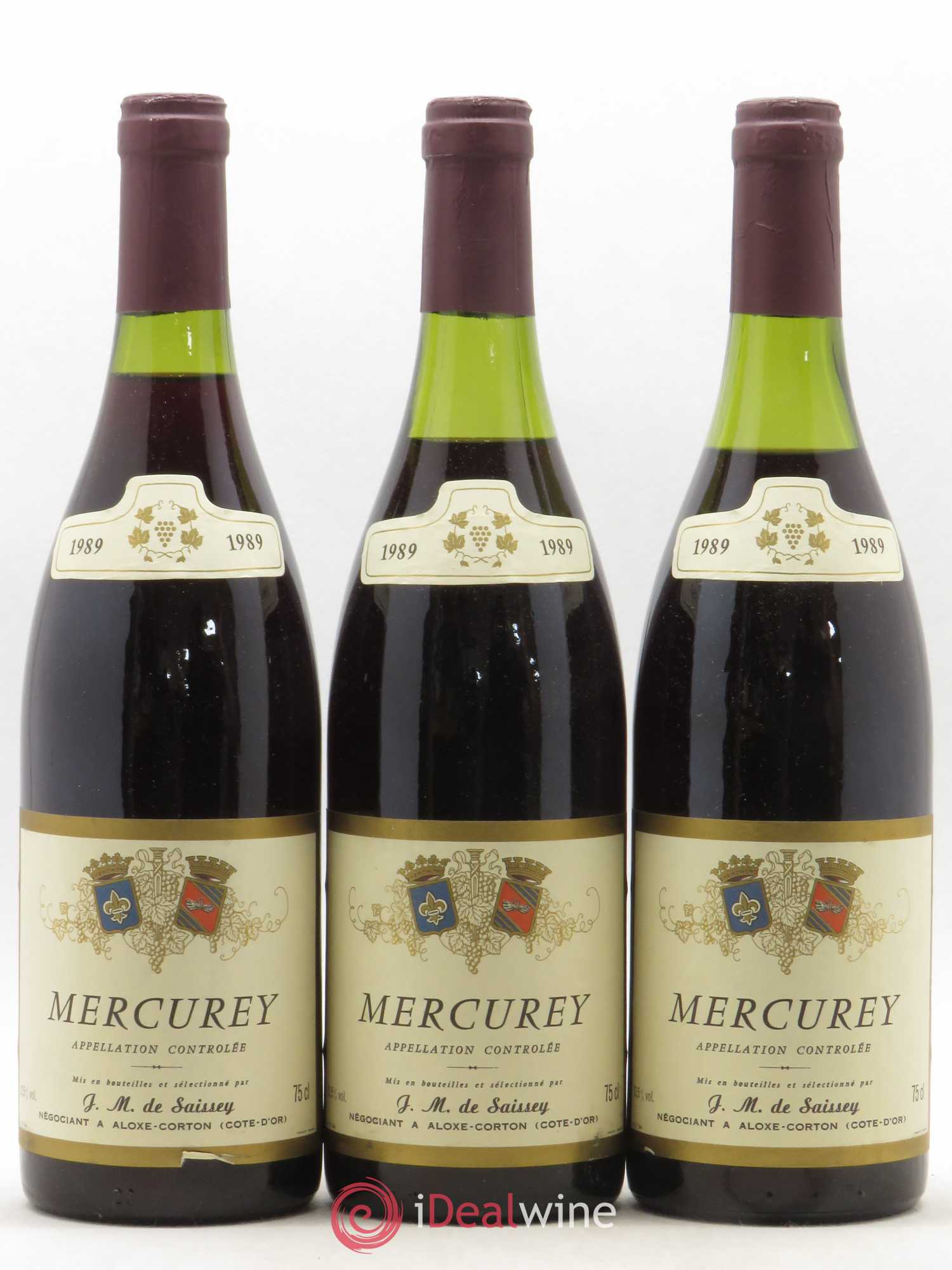 Mercurey De Saissey (sans prix de réserve) (sans prix de réserve) 1989 - Posten von 3 Flaschen - 0