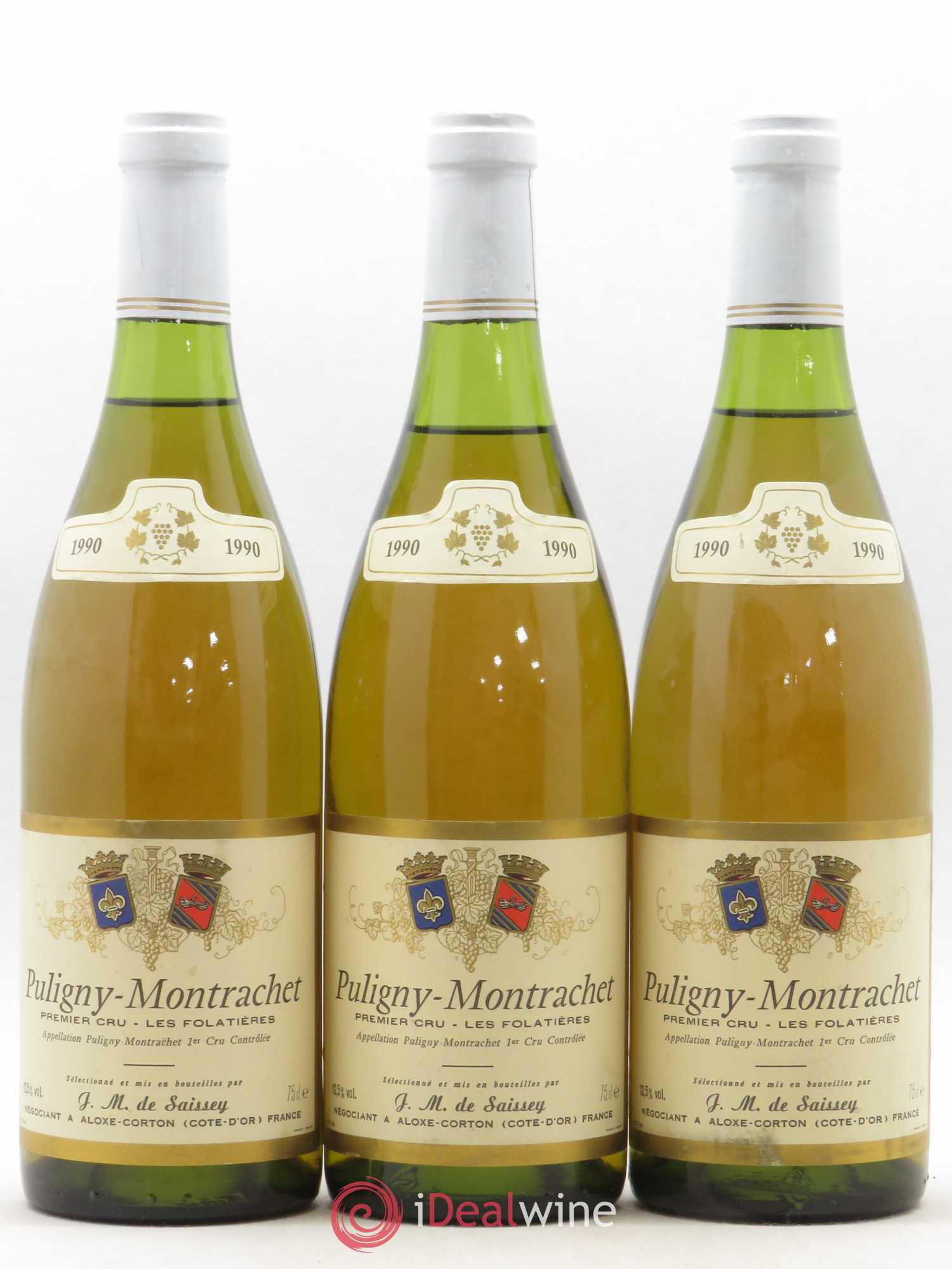 Puligny-Montrachet 1er Cru Folatières De Saissey (sans prix de réserve) 1990 - Posten von 3 Flaschen - 0