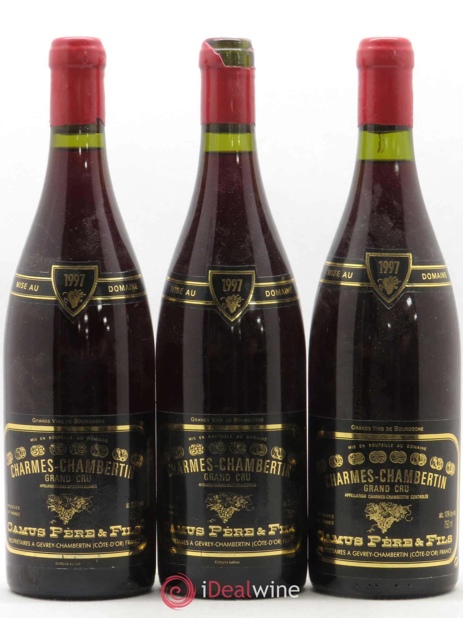 Charmes-Chambertin Grand Cru Camus Père et Fils (Domaine) (sans prix de réserve) 1997 - Lot de 3 bouteilles - 0
