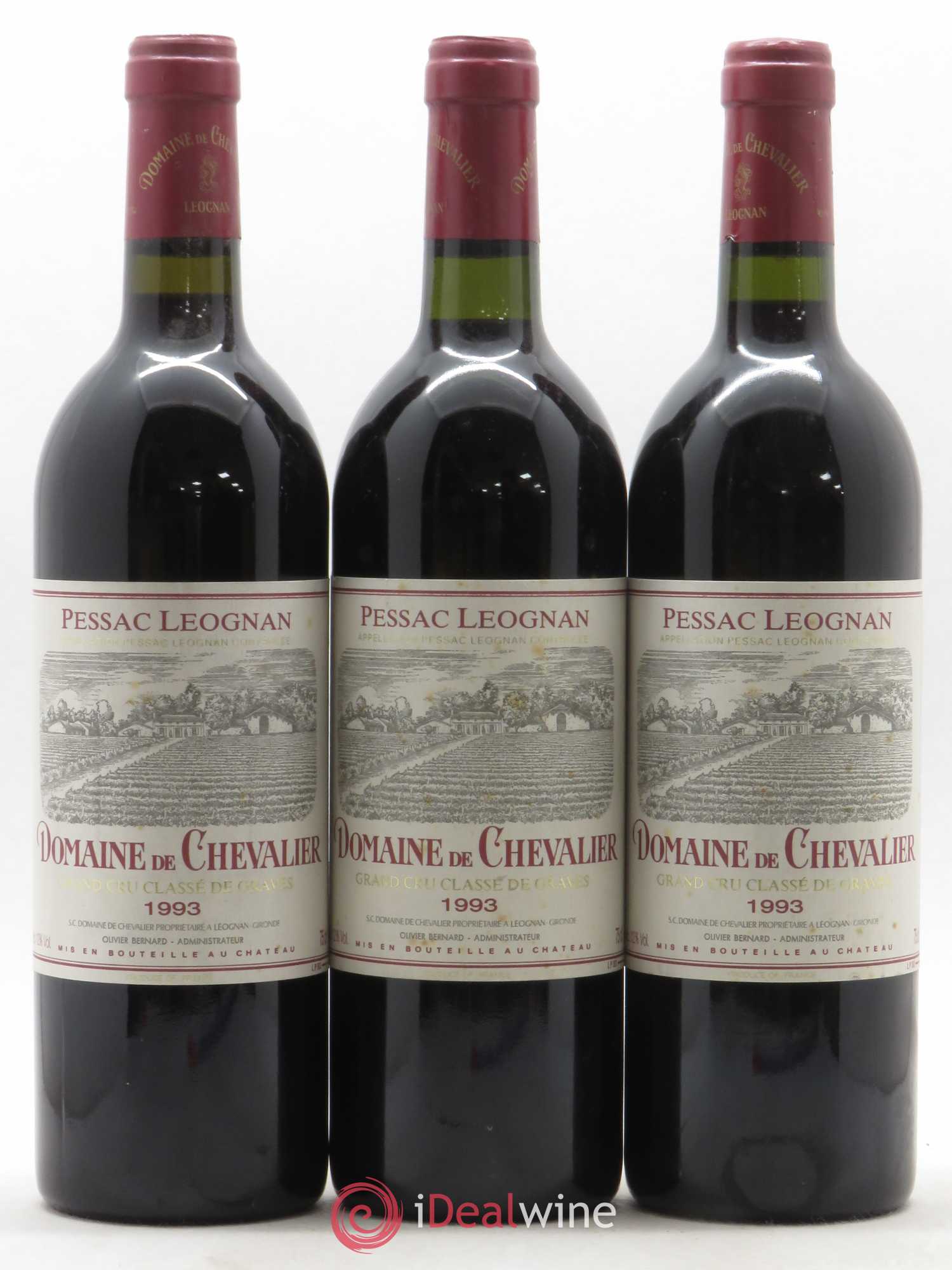 Domaine de Chevalier Cru Classé de Graves (sans prix de réserve) 1993 - Lot de 3 bouteilles - 0