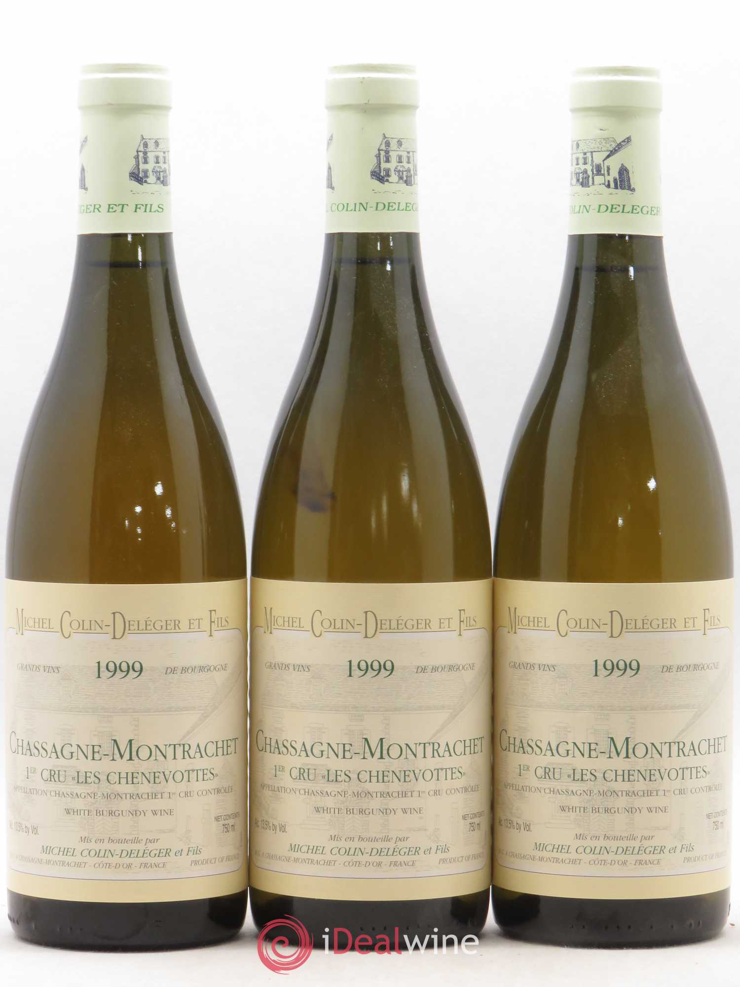 Chassagne-Montrachet 1er Cru Chenevottes Colin Deleger (sans prix de réserve) 1999 - Lotto di 3 bottiglie - 0