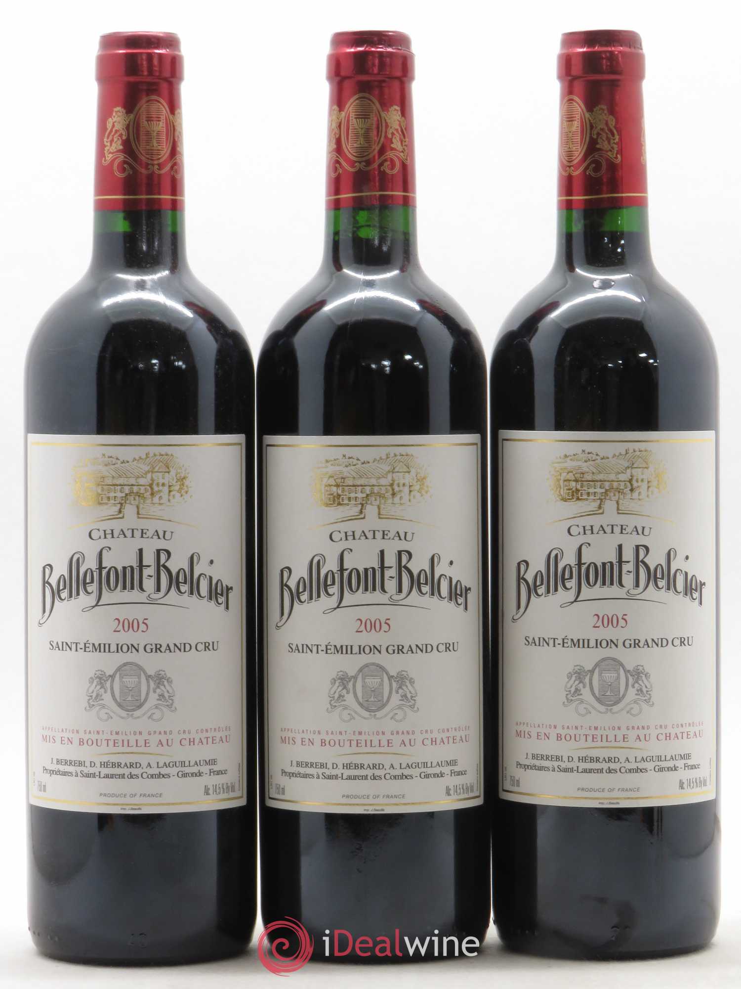 Château Bellefont-Belcier Grand Cru Classé (sans prix de réserve) 2005 - Lot de 3 bouteilles - 0
