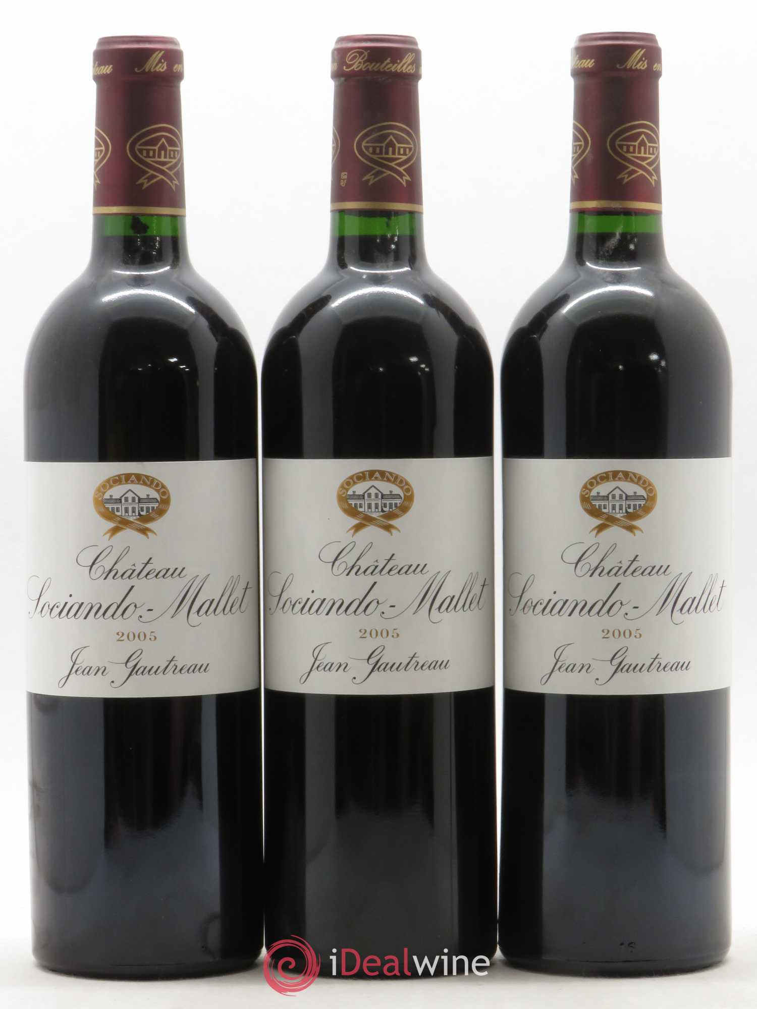Château Sociando Mallet (sans prix de réserve) 2005 - Lot de 3 bouteilles - 0