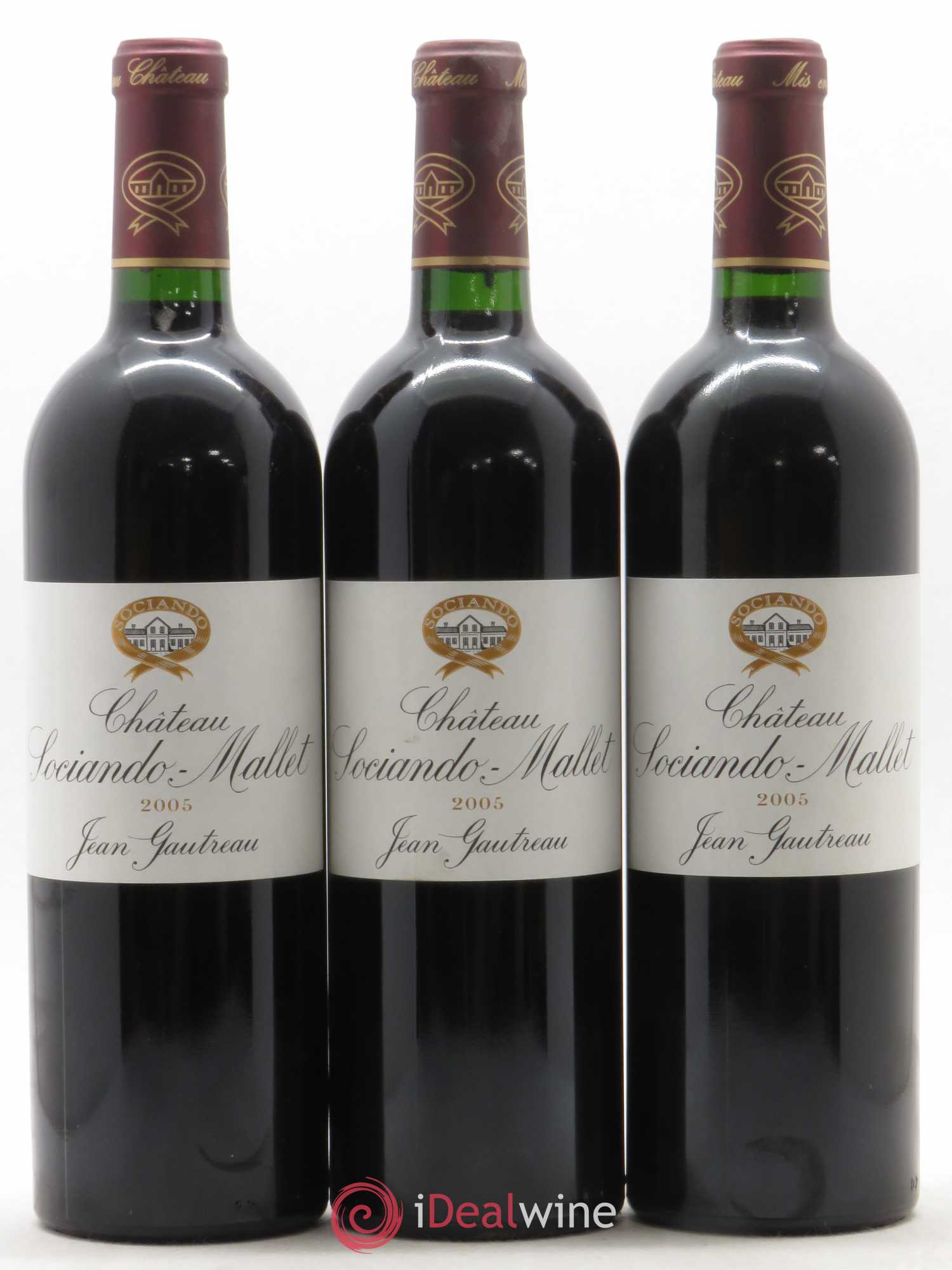 Château Sociando Mallet (sans prix de réserve) 2005 - Lot de 3 bouteilles - 0