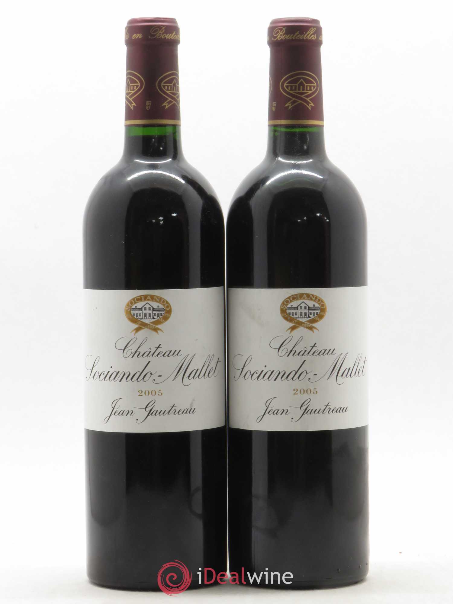 Château Sociando Mallet (sans prix de réserve) 2005 - Lot de 2 bouteilles - 0