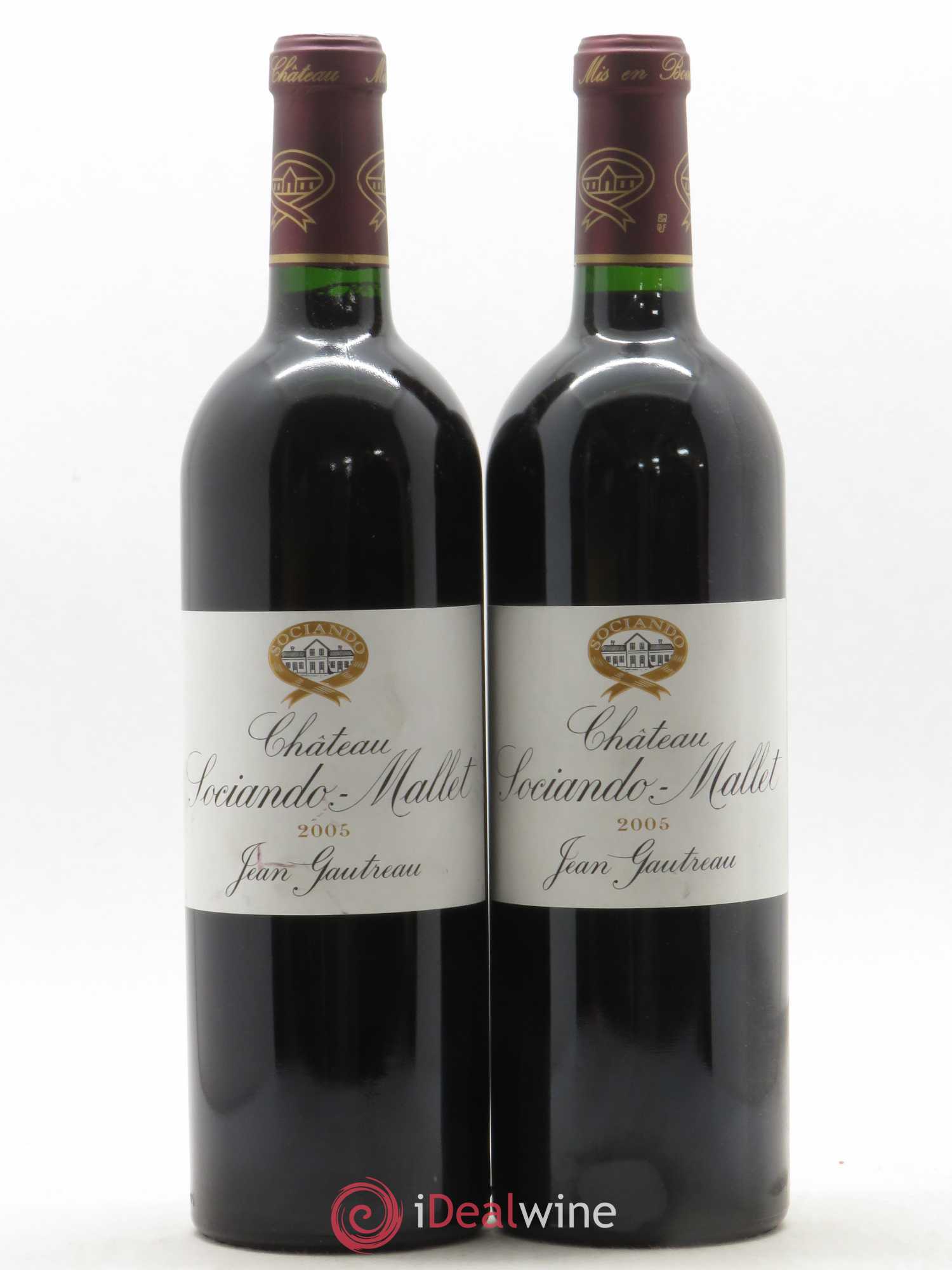 Château Sociando Mallet (sans prix de réserve) 2005 - Lot de 2 bouteilles - 0