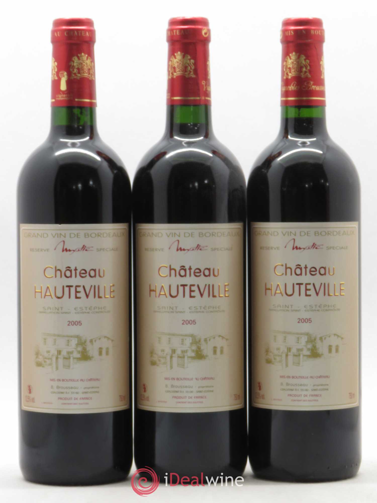 Saint-Estèphe Château Hauteville (sans prix de réserve) 2005 - Posten von 6 Flaschen - 1