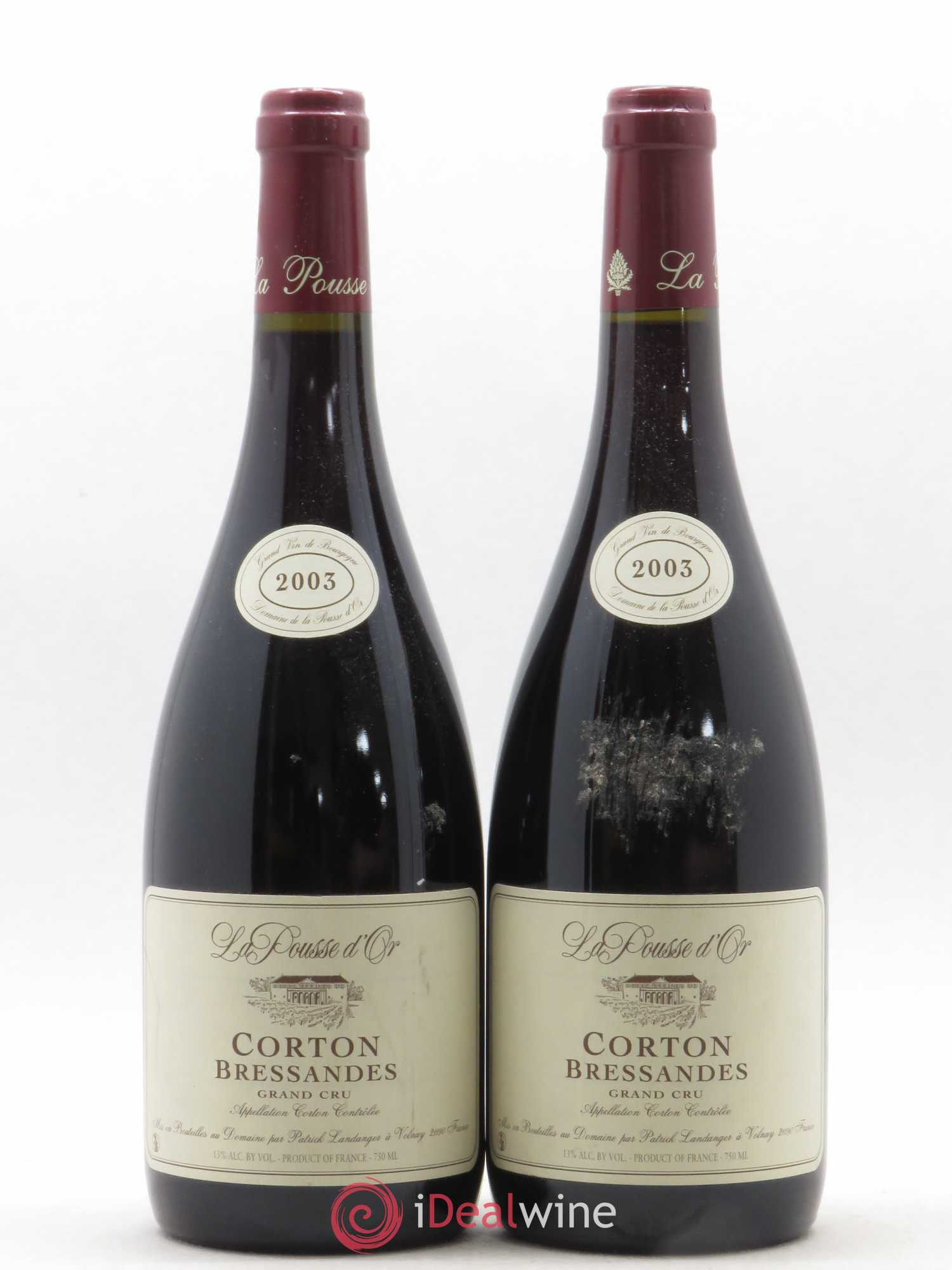 Corton Grand Cru Bressandes La Pousse d'Or (Domaine de) (sans prix de réserve) 2003 - Lot de 2 bouteilles - 0