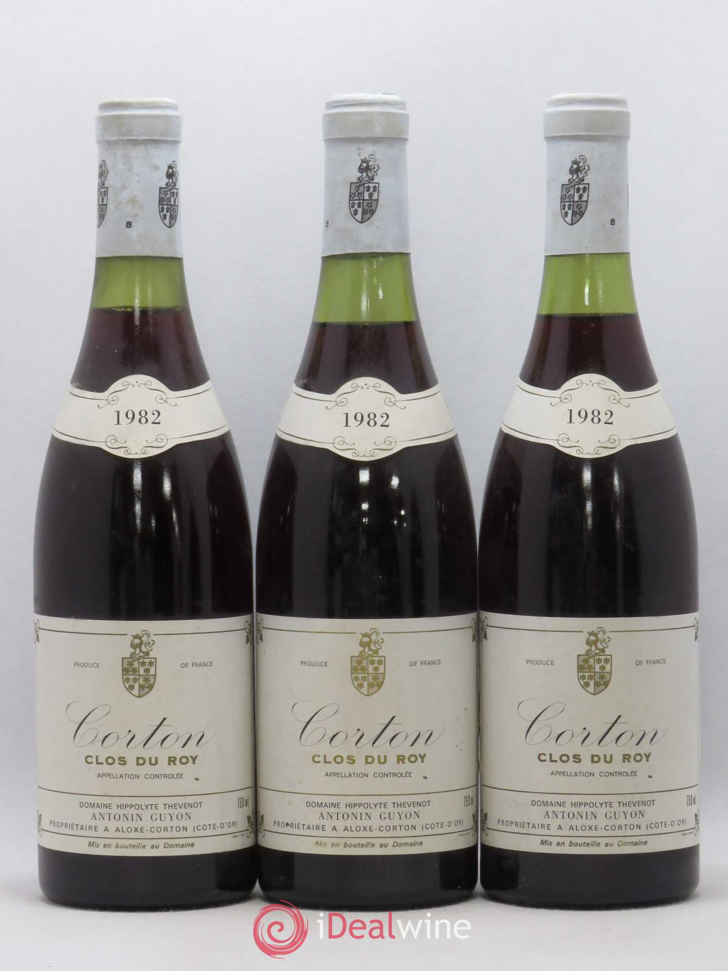Corton Grand Cru Clos du Roy Guyon (sans prix de réserve) 1982 - Posten von 3 Flaschen - 0