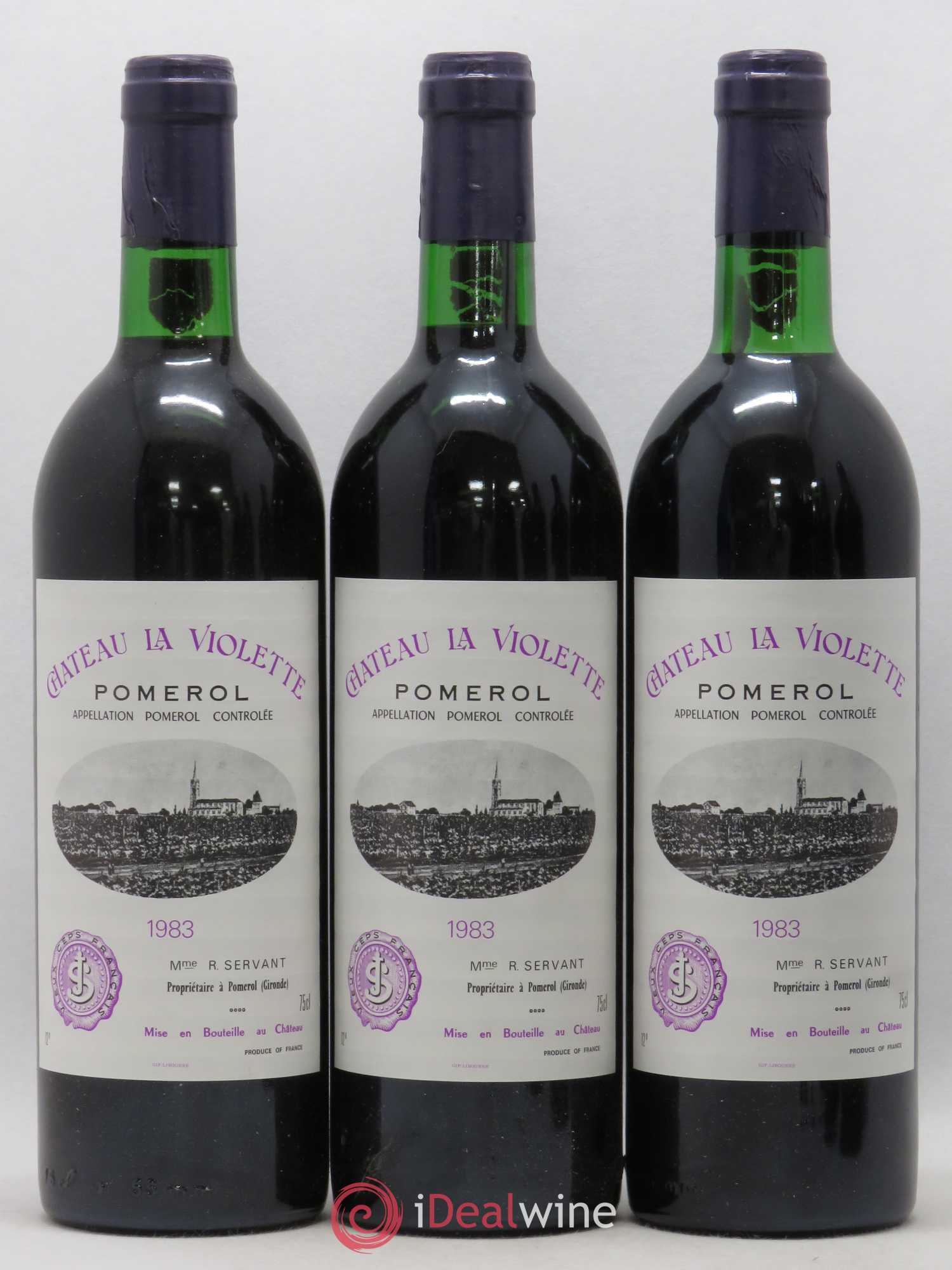 Château la Violette (sans prix de réserve) 1983 - Lot de 3 bouteilles - 0