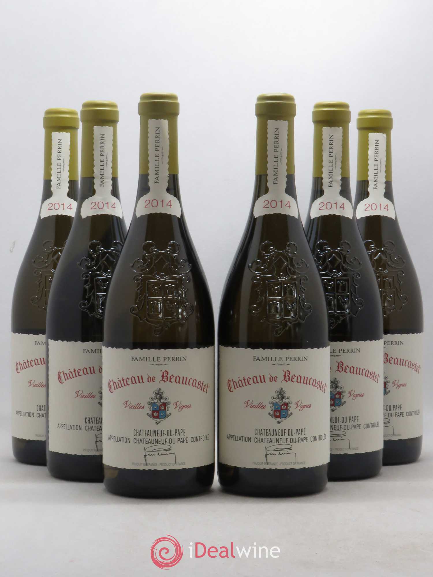 Châteauneuf-du-Pape Château de Beaucastel Vieilles vignes Roussanne Famille Perrin 2014 - Lot de 6 bouteilles - 0