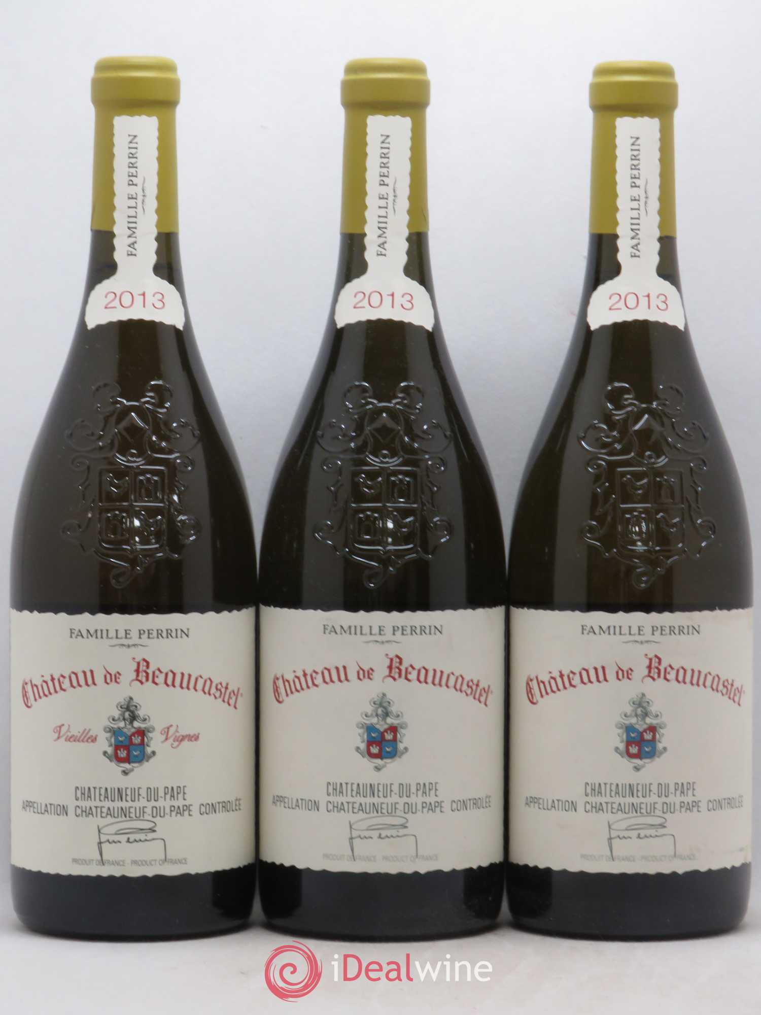 Châteauneuf-du-Pape Château de Beaucastel Famille Perrin 2013 - Posten von 6 Flaschen - 1