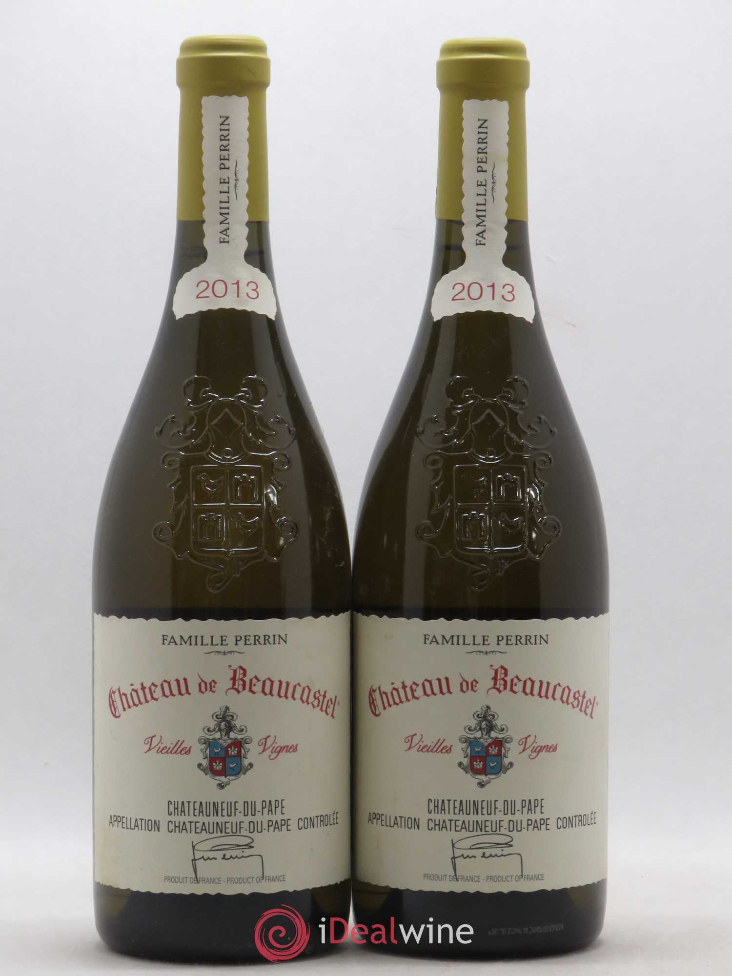 Châteauneuf-du-Pape Château de Beaucastel Vieilles vignes Roussanne Famille Perrin 2013 - Lot de 2 bouteilles - 0