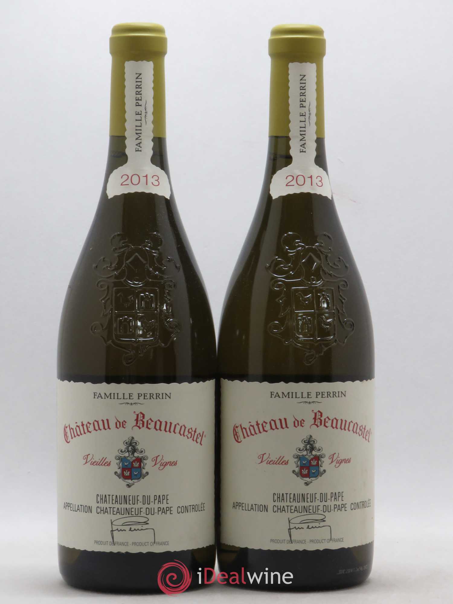 Châteauneuf-du-Pape Château de Beaucastel Vieilles vignes Roussanne Famille Perrin 2013 - Lot de 2 bouteilles - 0