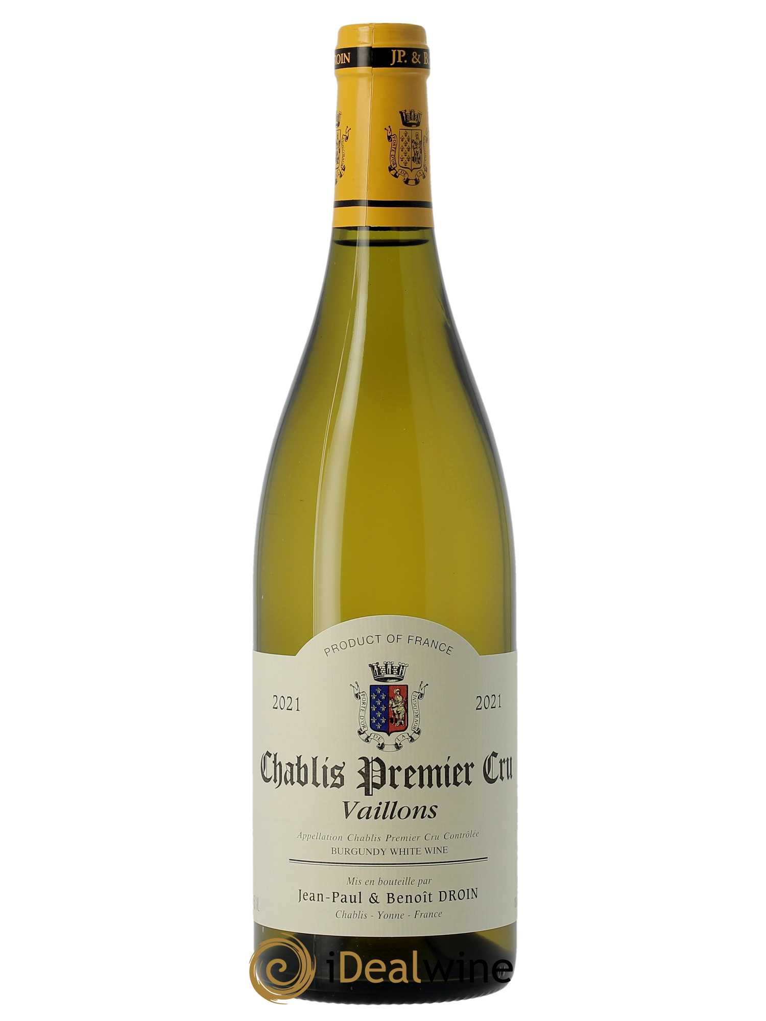 Chablis 1er Cru Vaillons Jean-Paul & Benoît Droin (Domaine) 2021 - Lot de 1 bouteille - 0