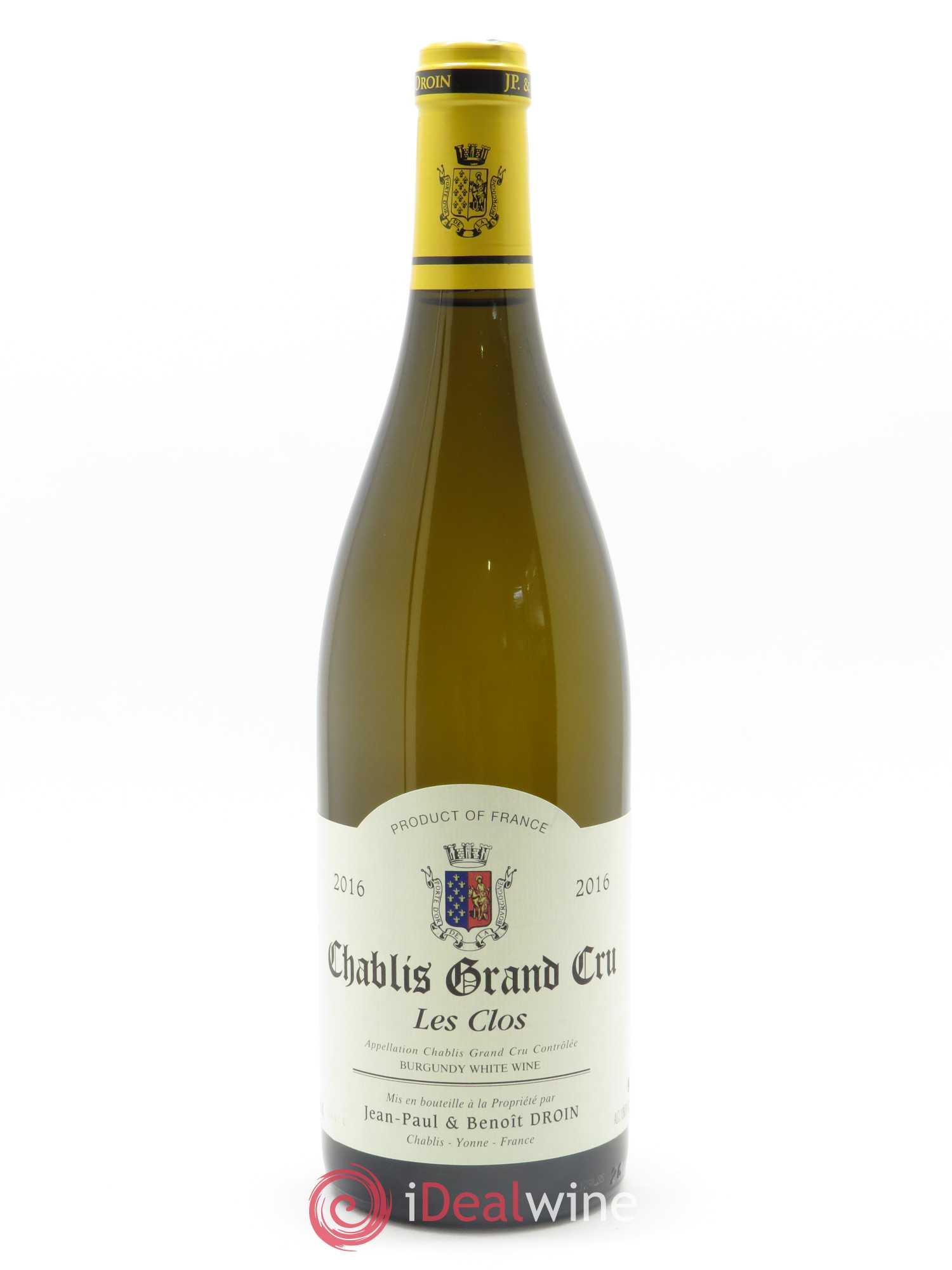 Chablis Grand Cru Les Clos Jean-Paul & Benoît Droin (Domaine) 2016 - Lot de 1 bouteille - 0