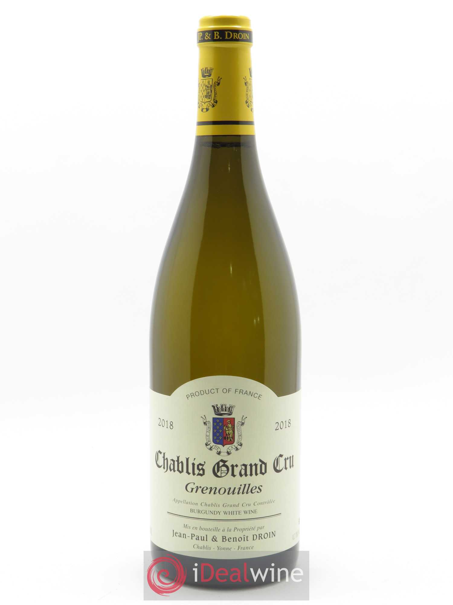 Chablis Grand Cru Grenouilles Jean-Paul & Benoît Droin (Domaine) 2018 - Lot de 1 bouteille - 0