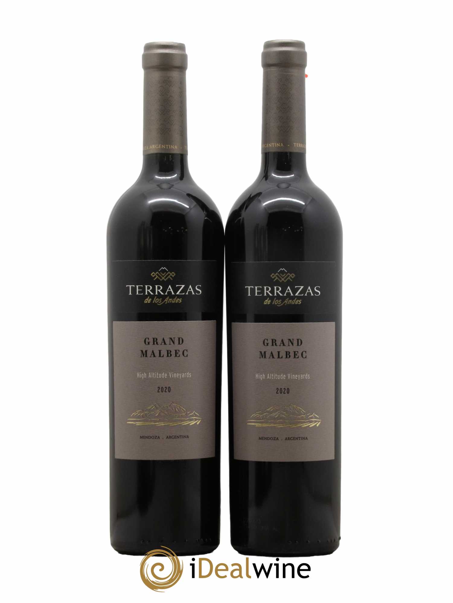 Mendoza Grand Malbec High Altitude Vineyards Terrazas de los Andes 2020 - Lot de 2 bouteilles - 0