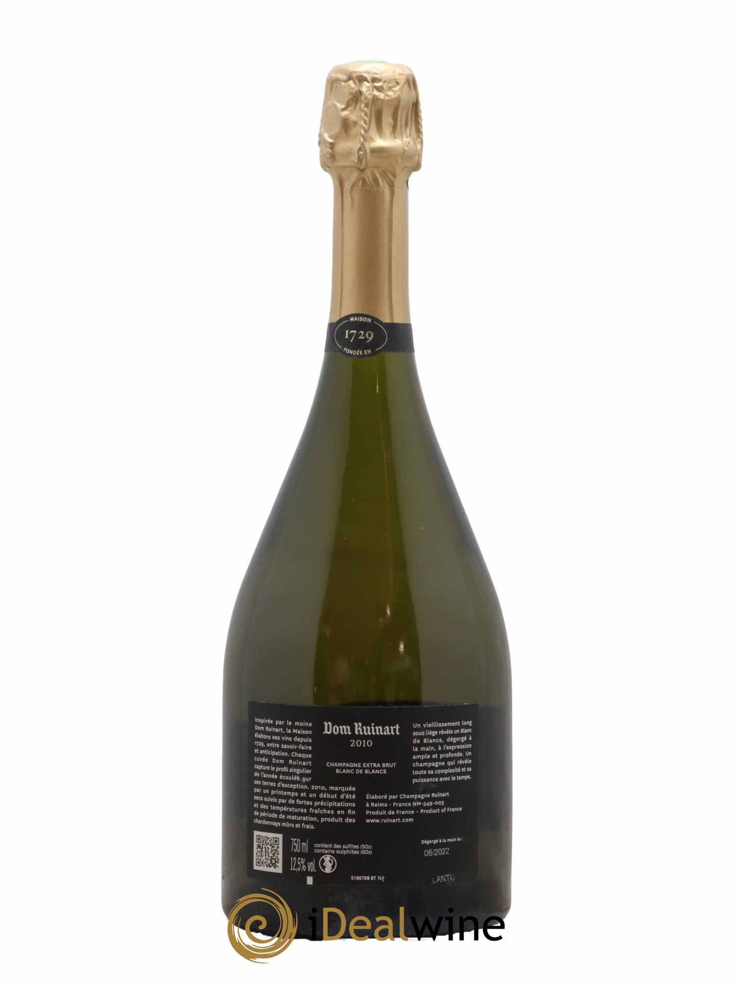 Dom Ruinart Brut Ruinart 2010 - Lot de 1 bouteille - 1