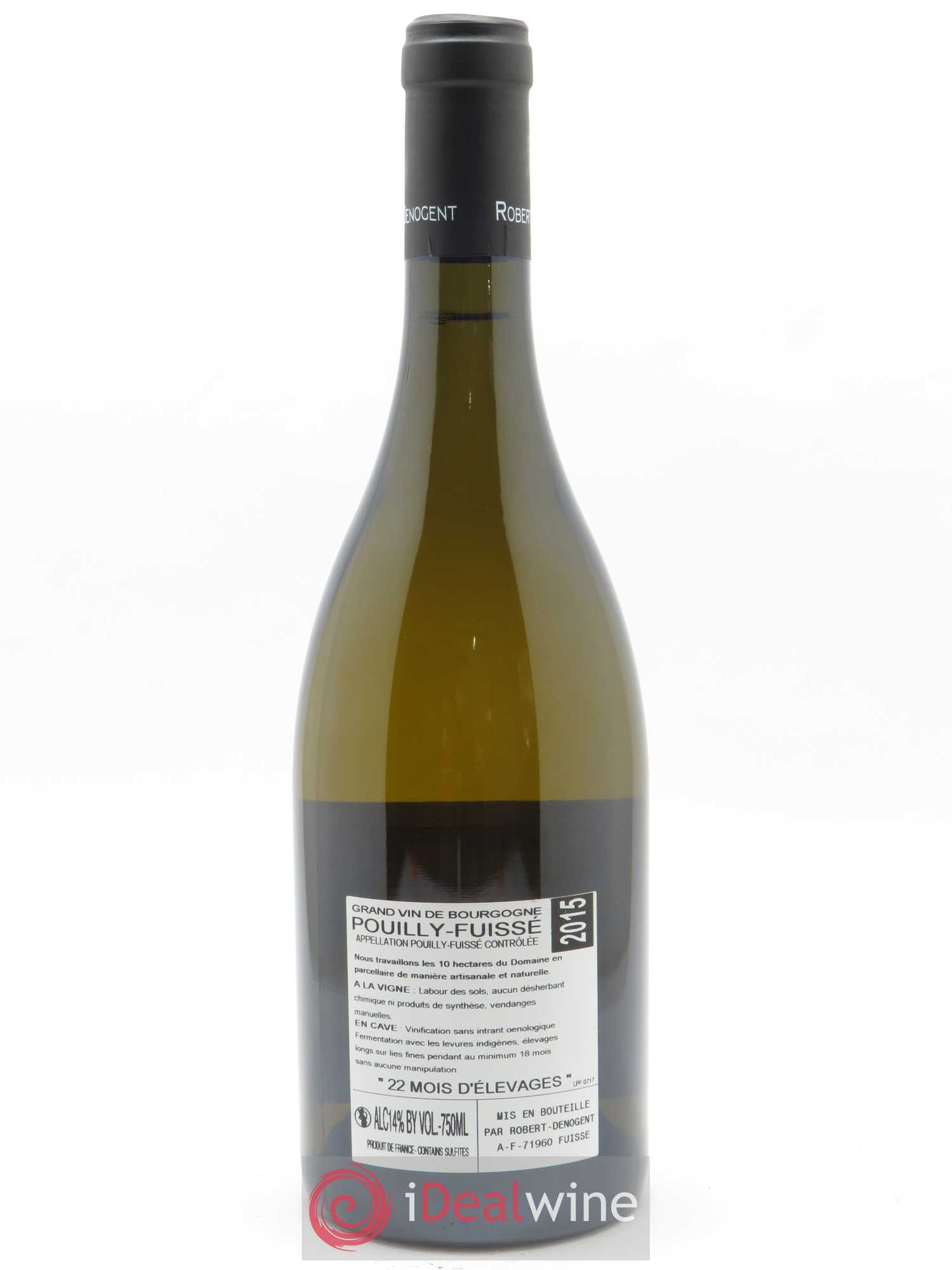 Pouilly-Fuissé Les Cras Vieilles Vignes Robert Denogent (Domaine) 2015 - Lot de 1 bouteille - 1