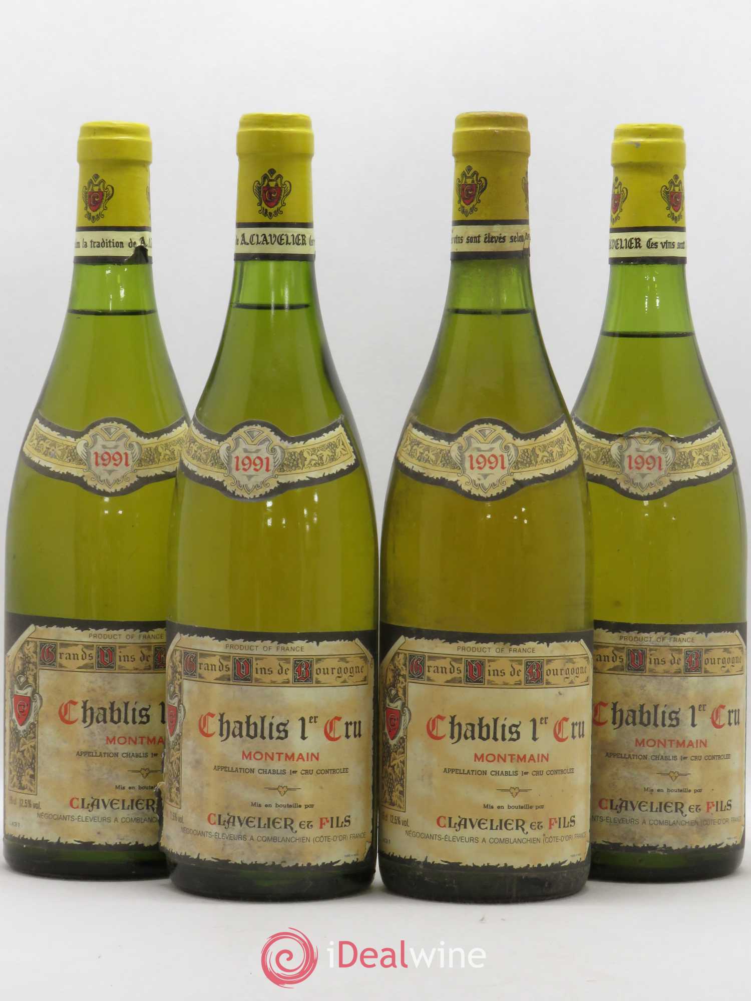 Chablis 1er Cru Montmain Clavelier et Fils 1991 - Posten von 4 Flaschen - 0