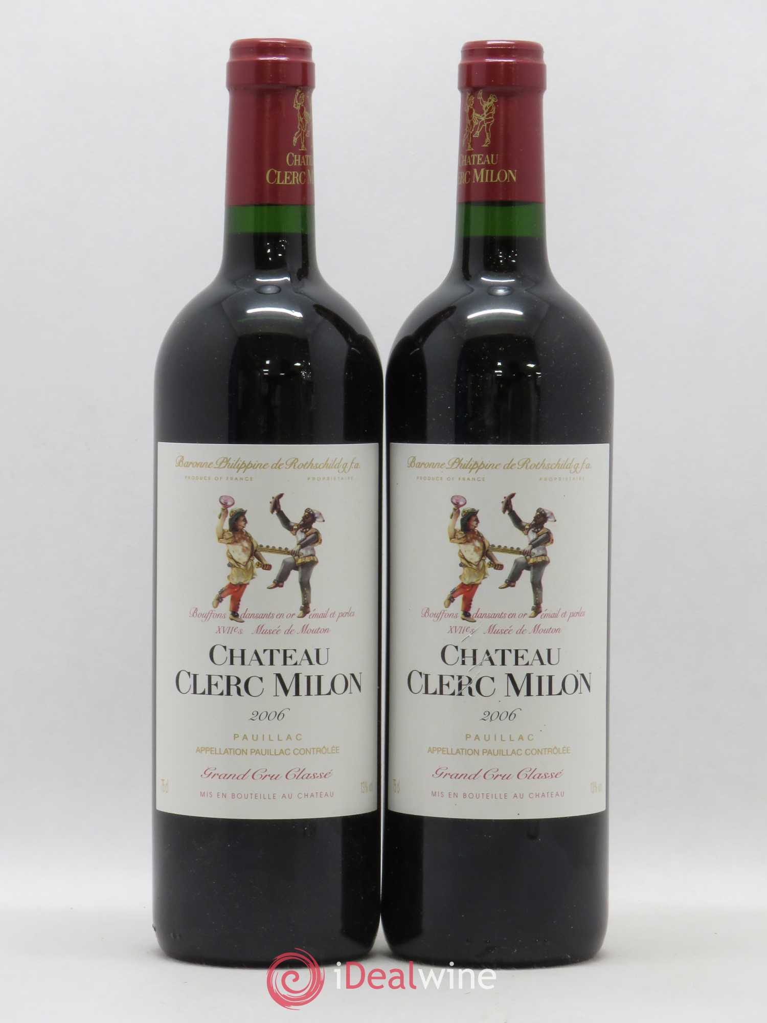 Château Clerc Milon 5ème Grand Cru Classé 2006 - Lot de 2 bouteilles - 0