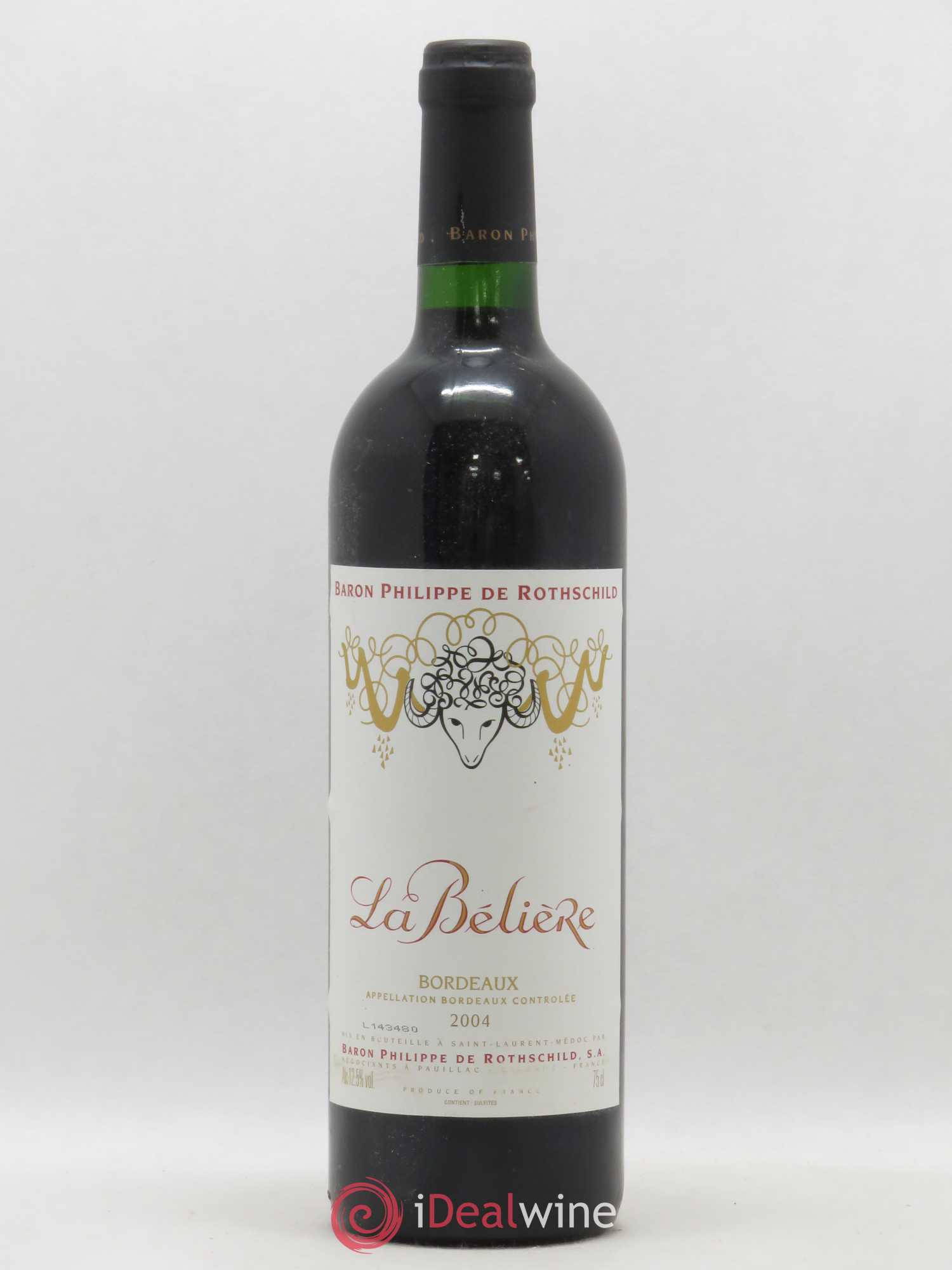 Bordeaux La Beliere 2004 - Posten von 1 Flasche - 0