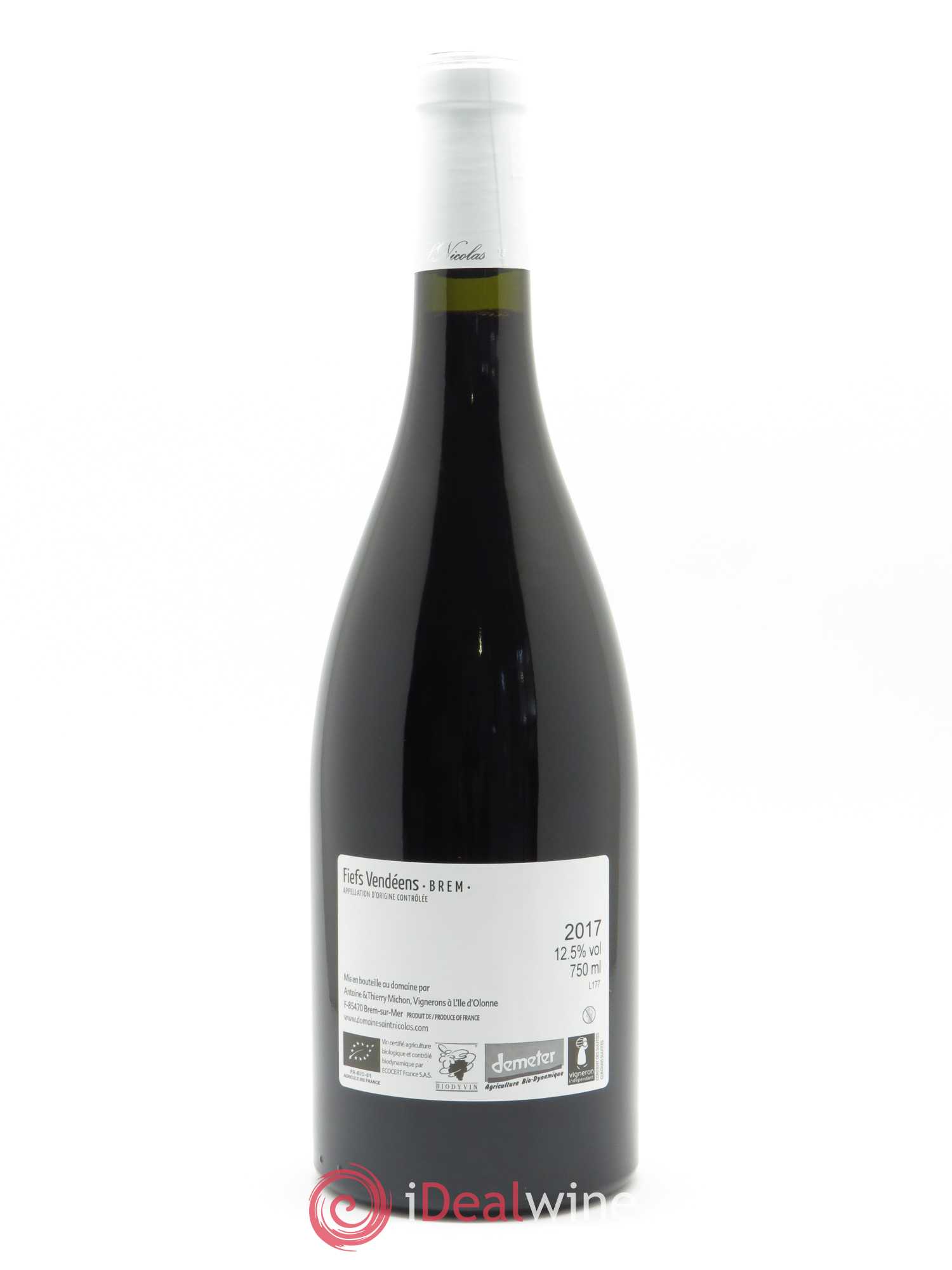 Fiefs Vendéens Le Poiré Domaine Saint Nicolas 2017 - Lot de 1 bouteille - 1