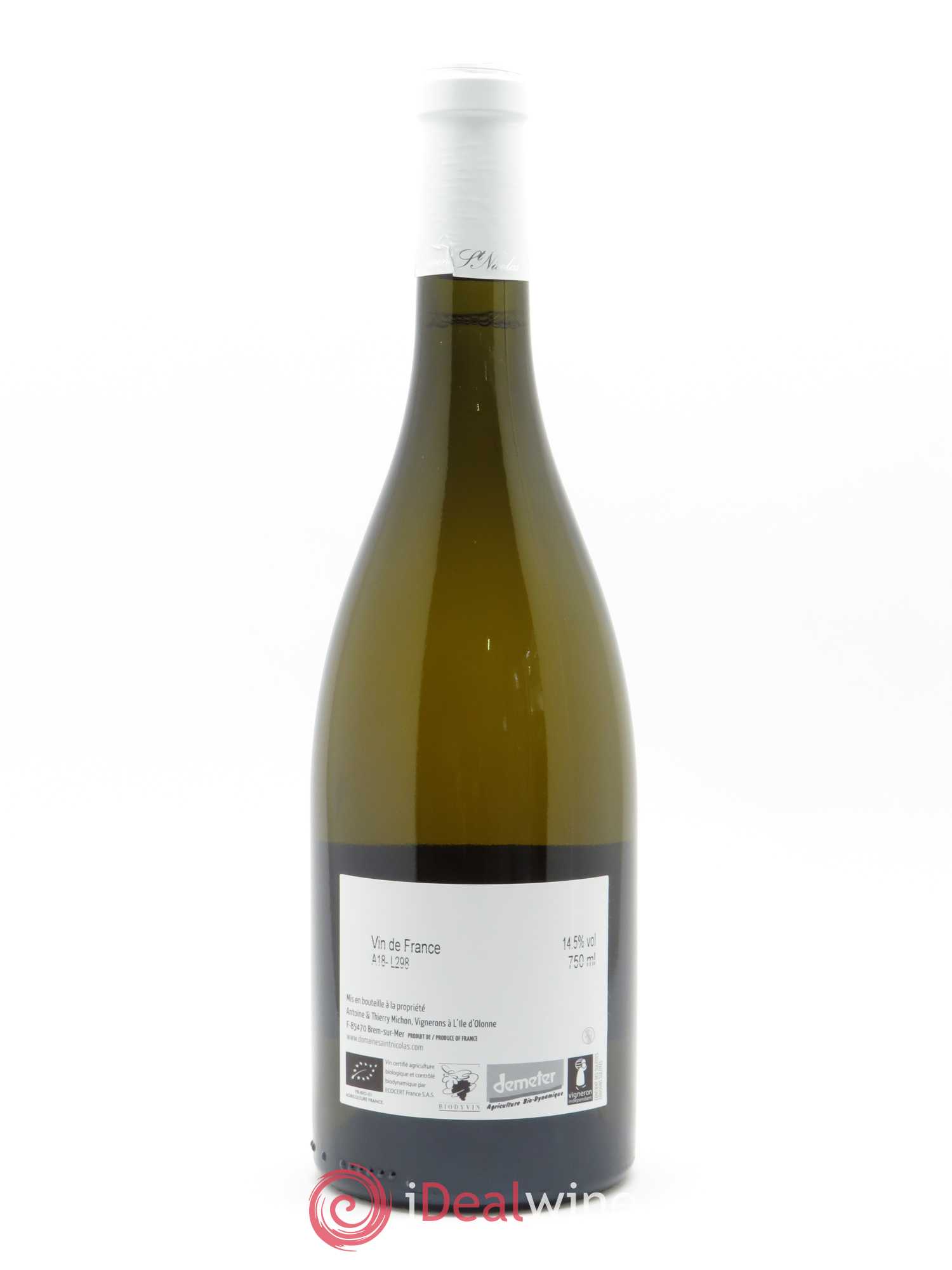 Vin de France Les Rochais Domaine Saint Nicolas 2018 - Lot de 1 bouteille - 1