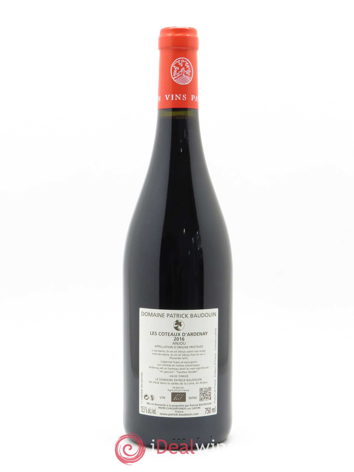 Anjou Les Coteaux d'ardenay Patrick Baudouin 2016 - Lot de 1 bouteille - 1