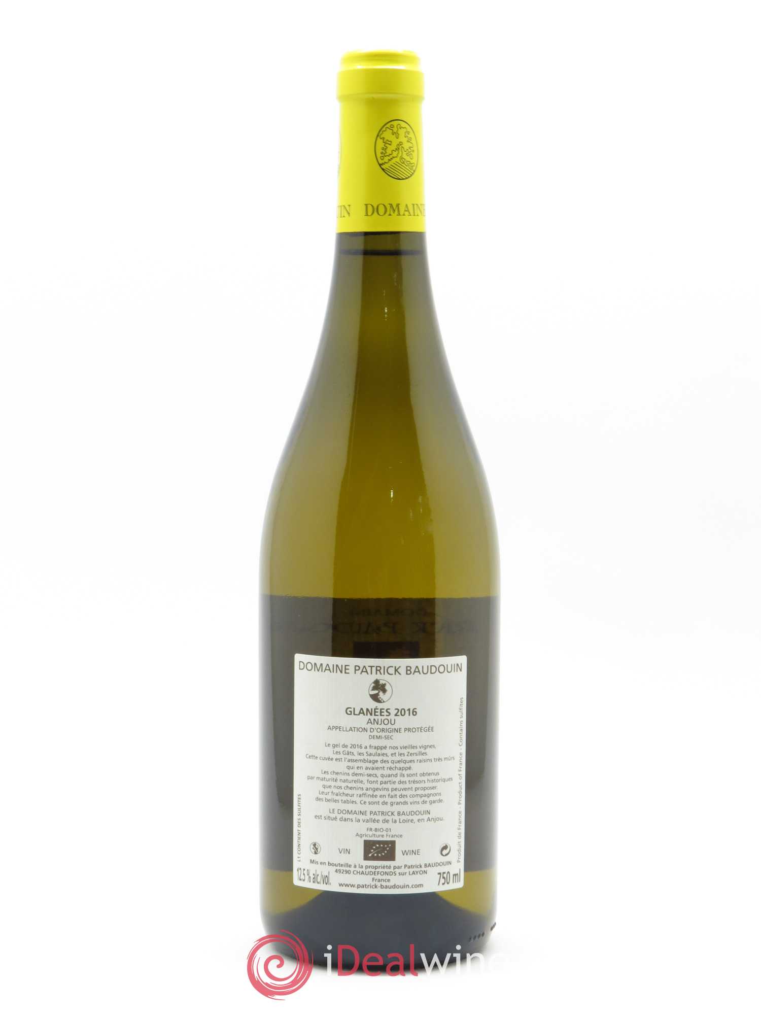 Anjou Les Glanées Patrick Baudouin 2016 - Lot de 1 bouteille - 1