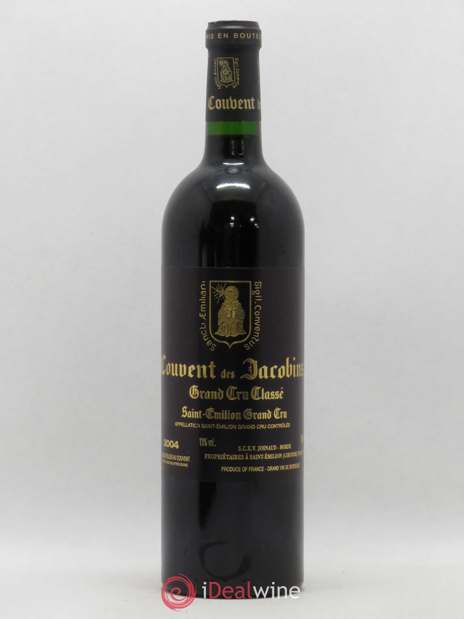Château Couvent des Jacobins Grand Cru Classé 2004 - Lot de 1 bouteille - 0