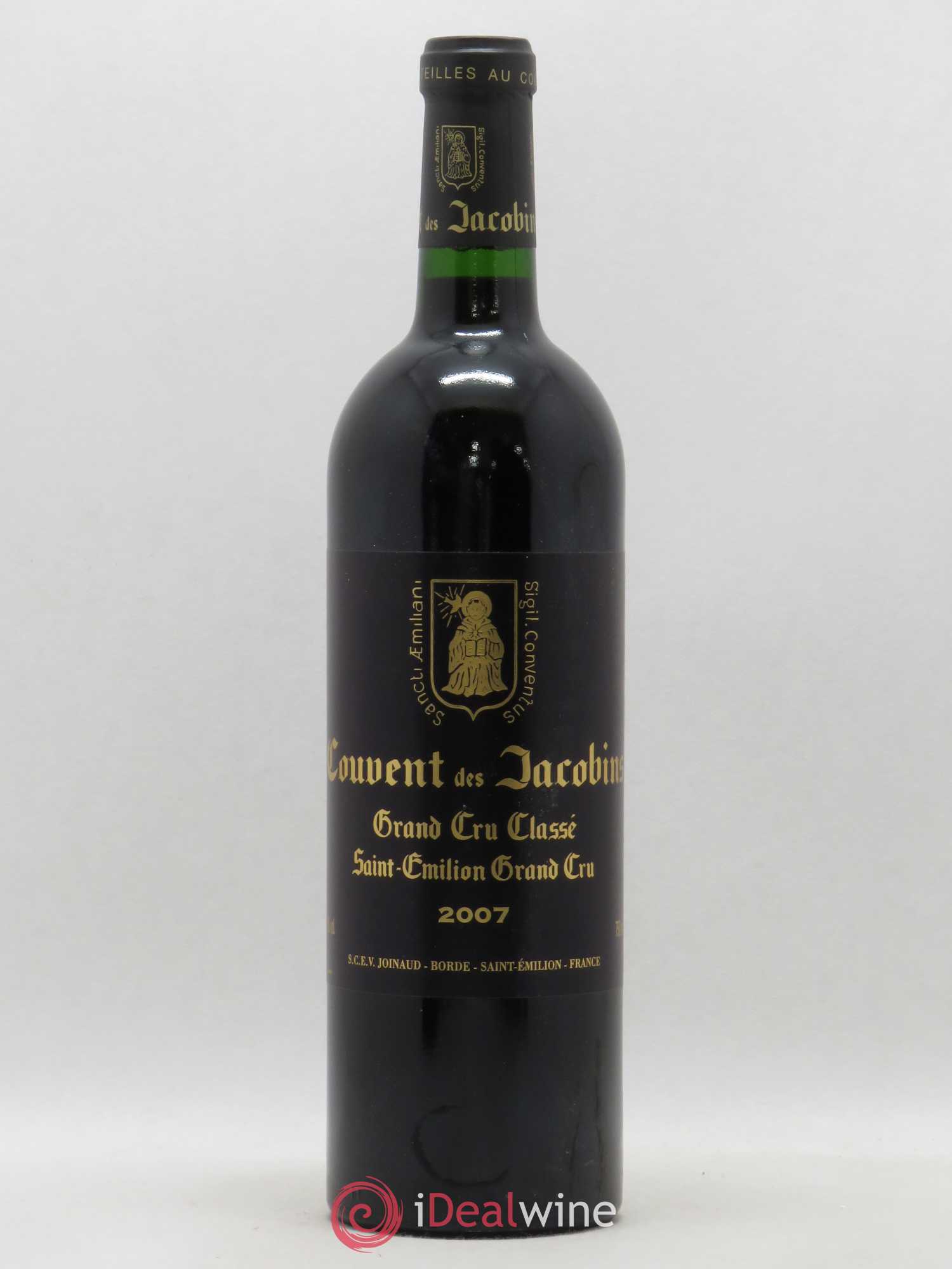 Château Couvent des Jacobins Grand Cru Classé 2007 - Lot de 1 bouteille - 0