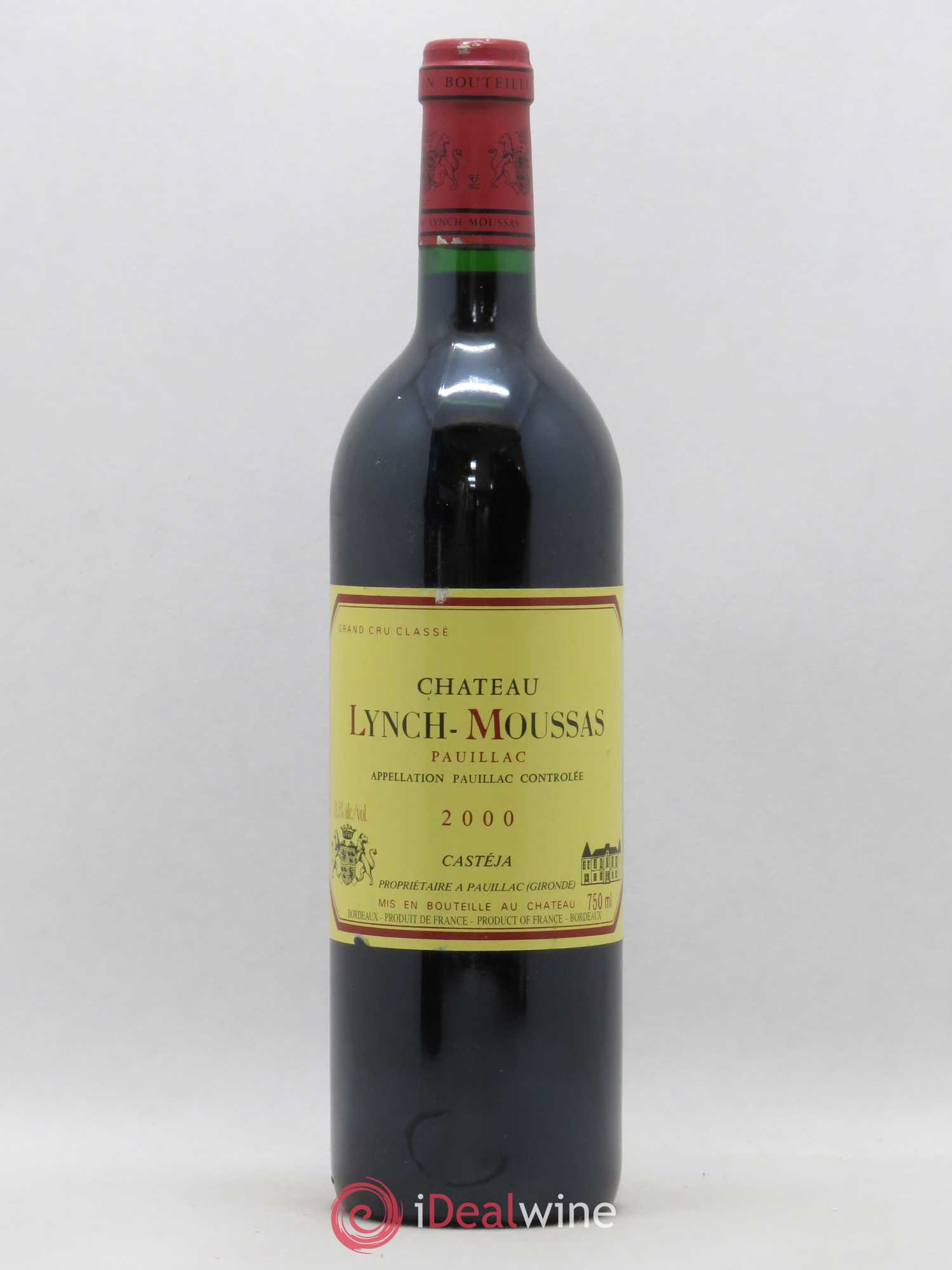 Château Lynch Moussas 5ème Grand Cru Classé 2000 - Lot de 1 bouteille - 0