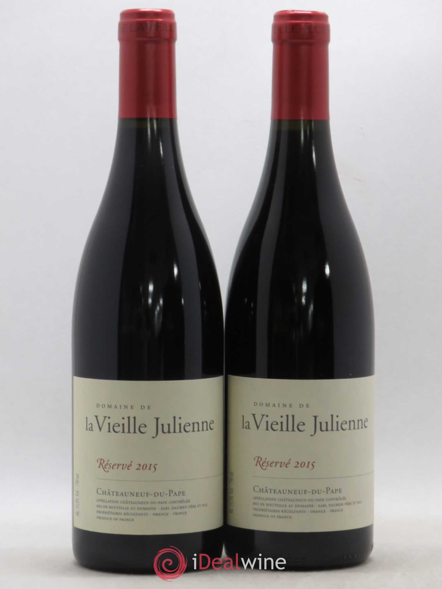 Châteauneuf-du-Pape Vieille Julienne (Domaine de la) Réservé Jean-Paul Daumen 2015 - Lot de 2 bouteilles - 0