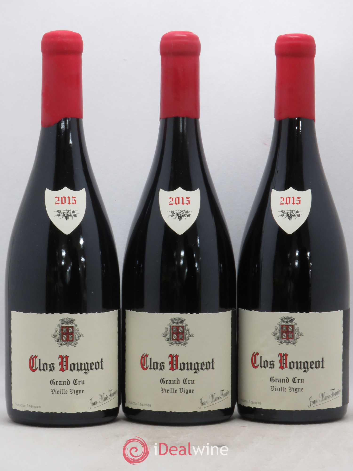 Clos de Vougeot Grand Cru Vieille Vigne Fourrier (Domaine) 2015 - Lot de 3 bouteilles - 0