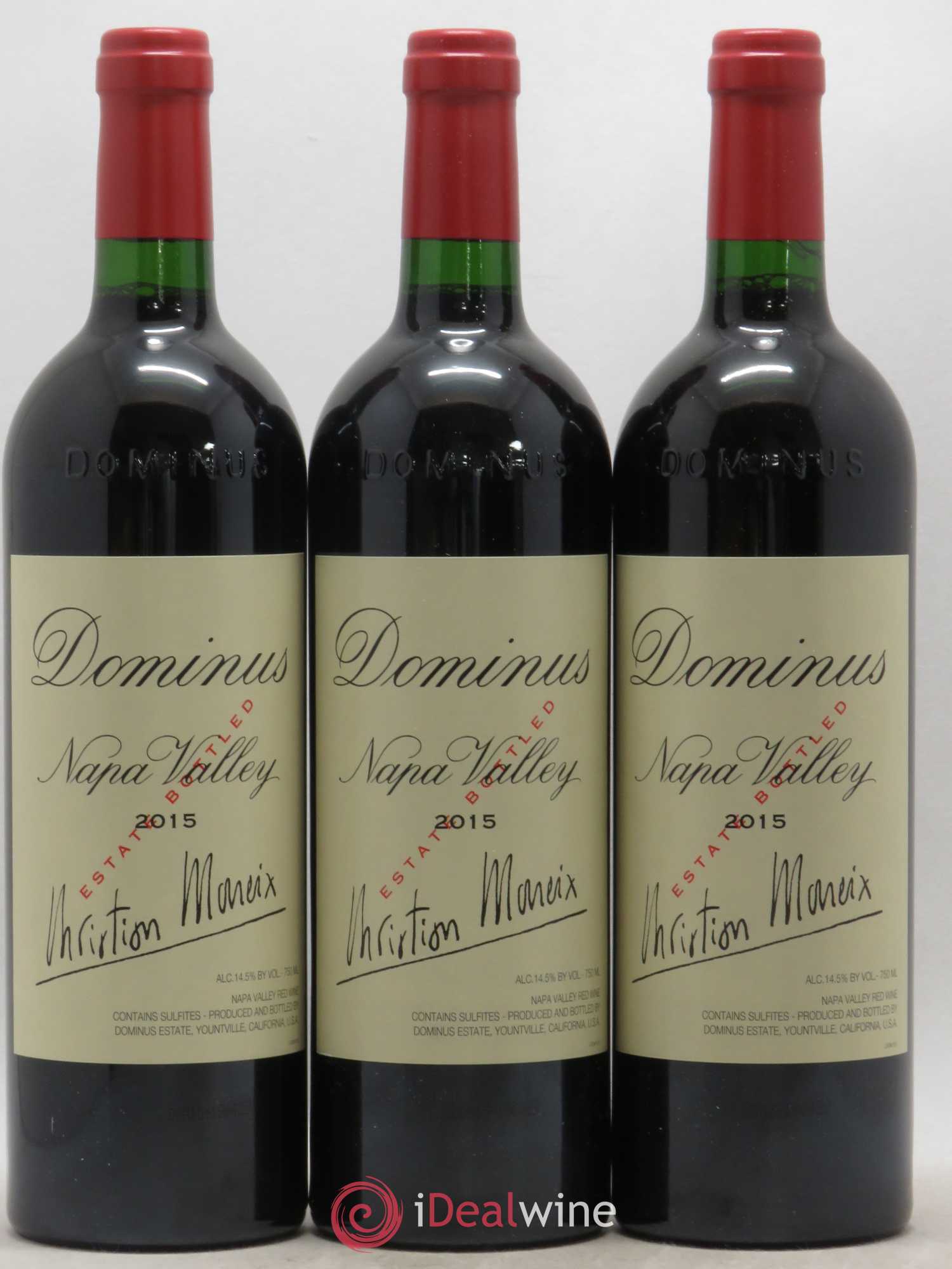 Napa Valley Dominus Christian Moueix 2015 - Lot de 3 bouteilles - 0