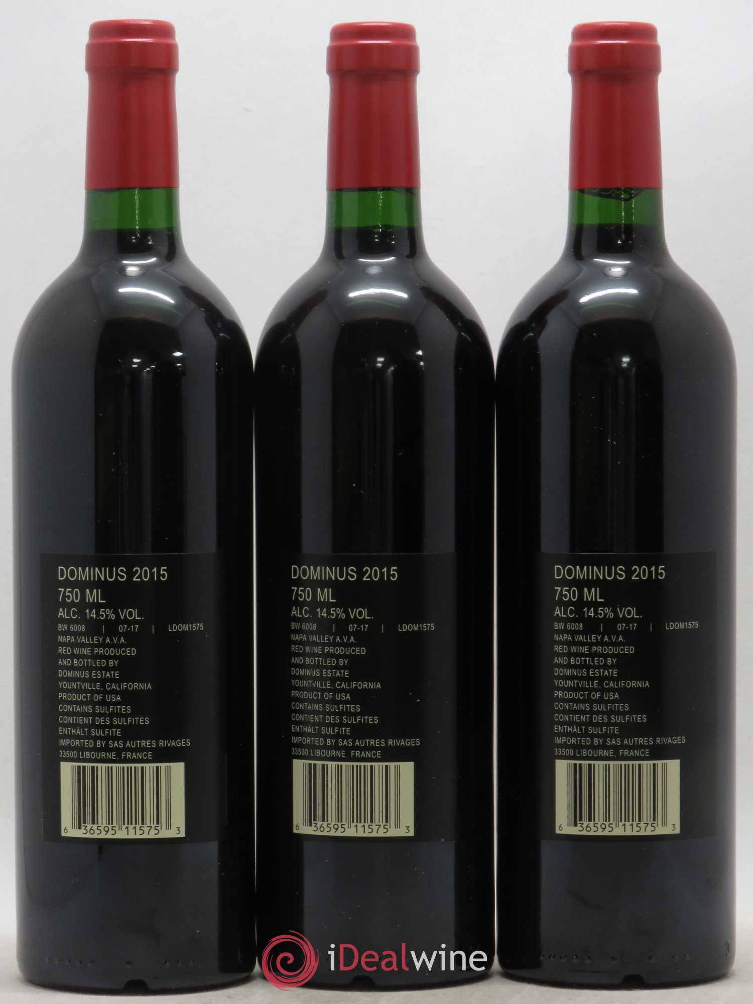 Napa Valley Dominus Christian Moueix 2015 - Lot de 3 bouteilles - 1