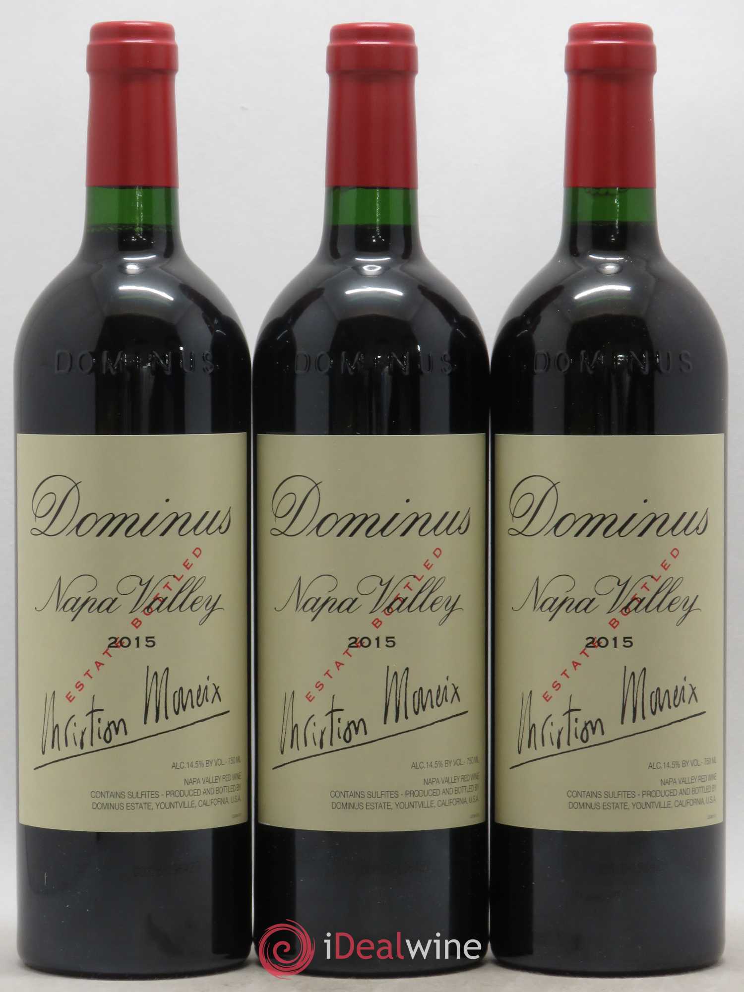 Napa Valley Dominus Christian Moueix 2015 - Lot de 3 bouteilles - 0