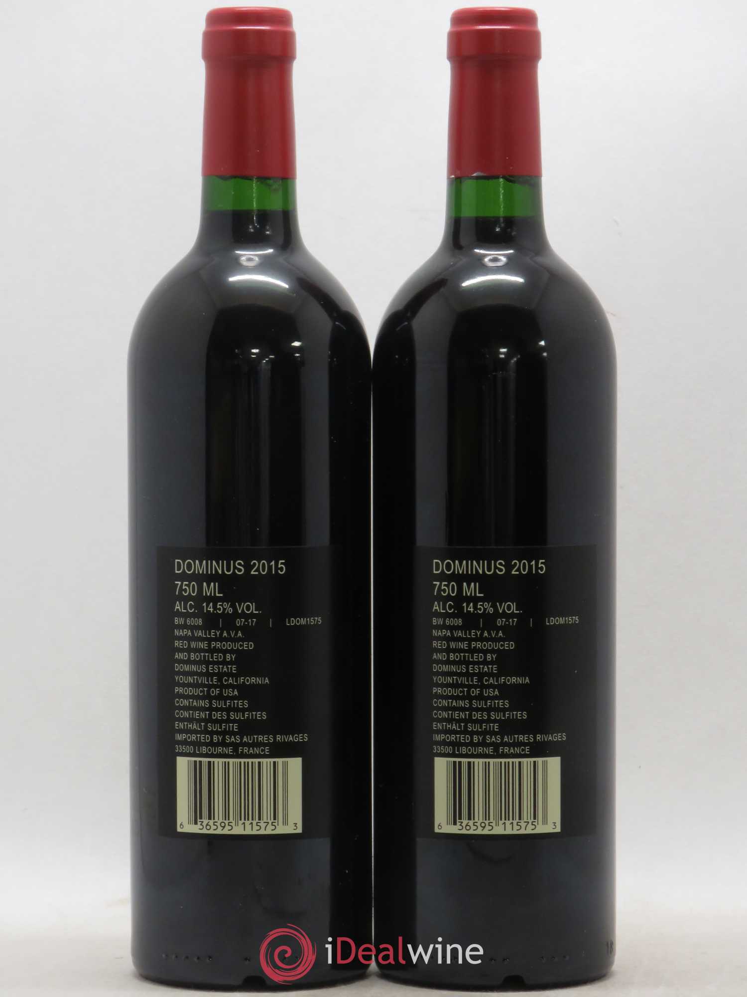 Napa Valley Dominus Christian Moueix 2015 - Lot de 2 bouteilles - 1