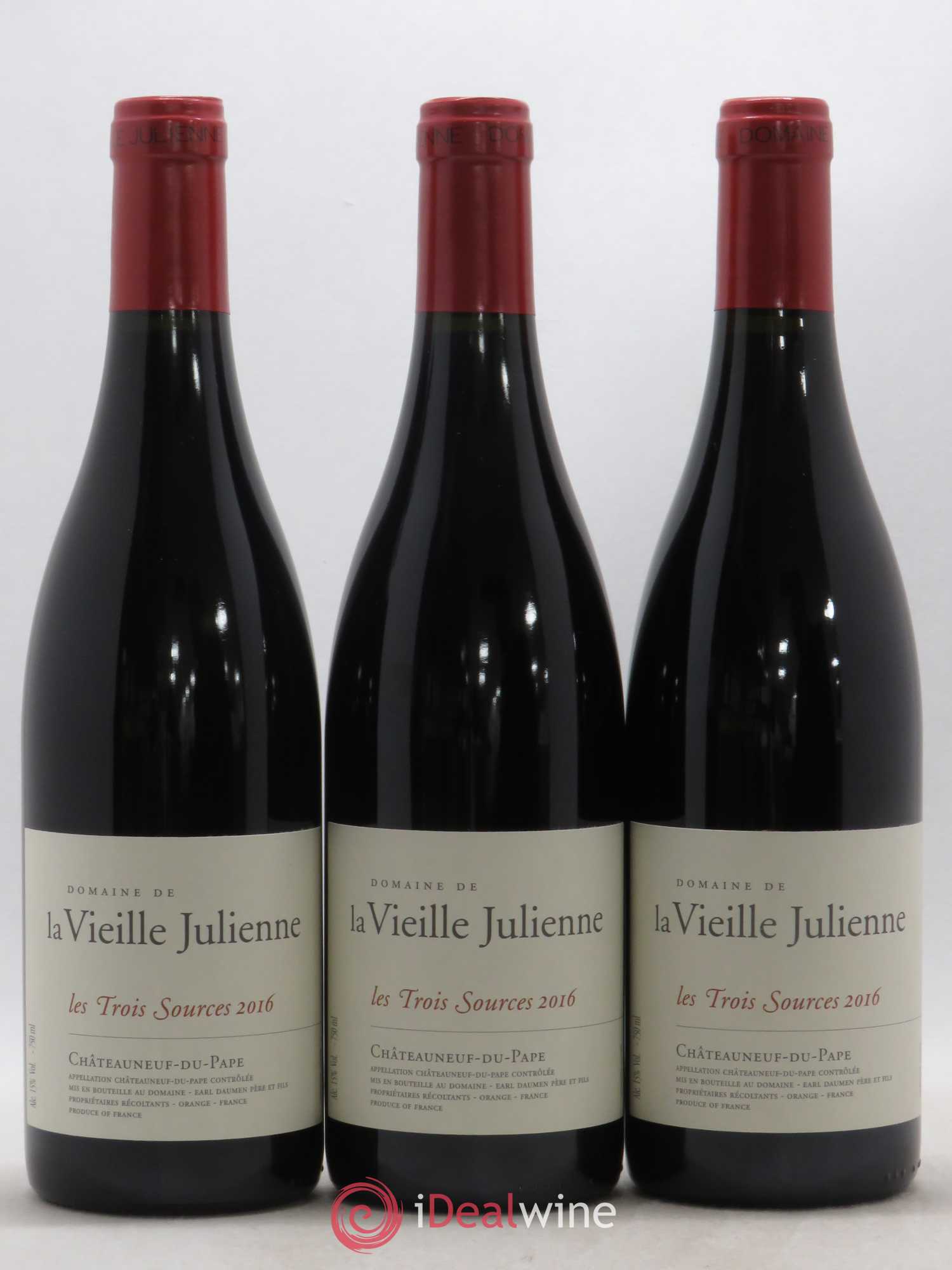 Châteauneuf-du-Pape Vieille Julienne (Domaine de la) Les Trois Sources Jean-Paul Daumen 2016 - Lot de 6 bouteilles - 2